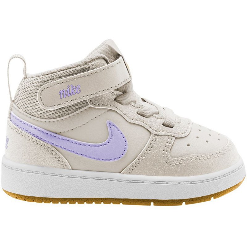 Nike Toddler Girls' Court Borough Mid 2 Shoes Purple/Beige, 6 - Toddler at Academy Sports