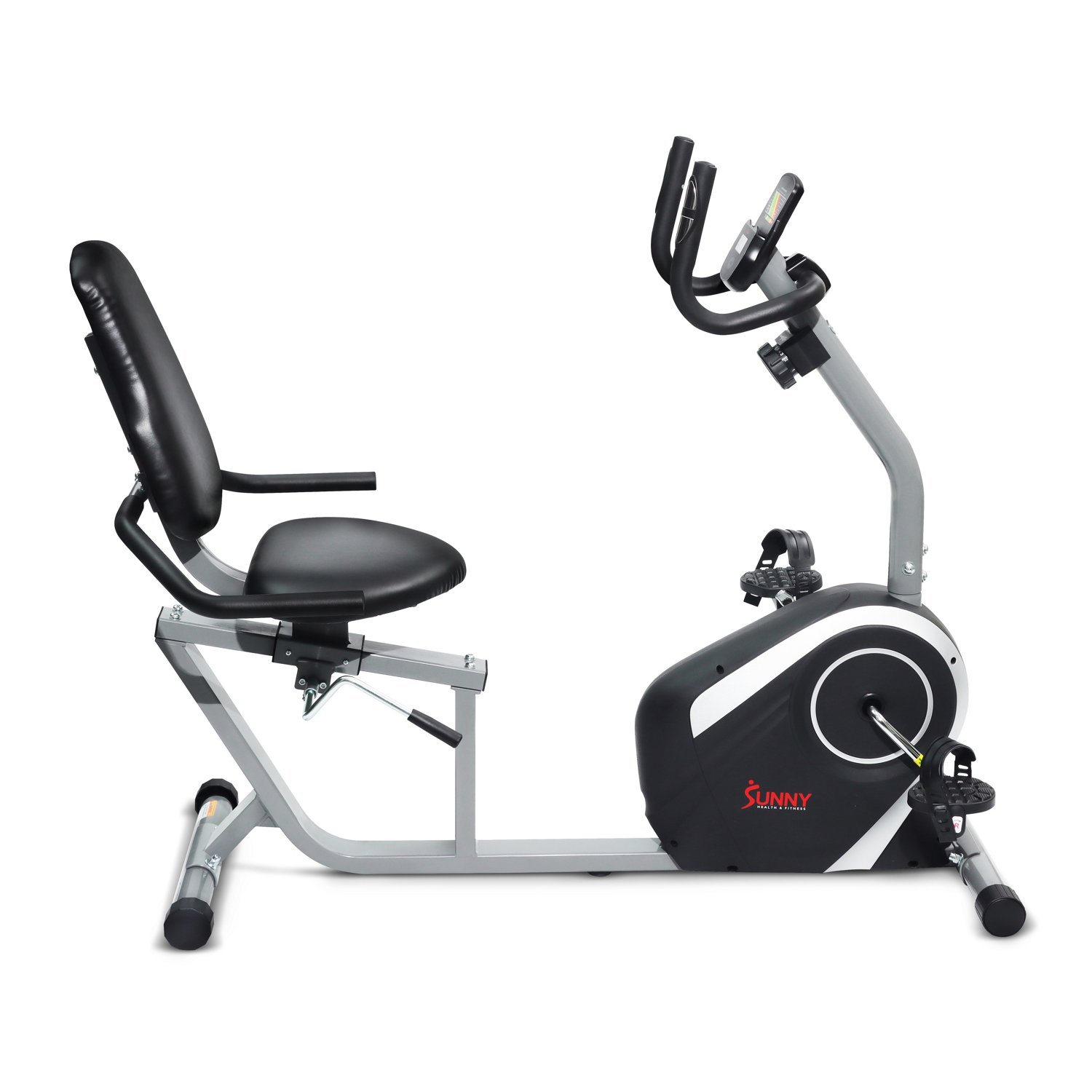 Sunny Health & Fitness Easy Adjustable Seat Recumbent Bike