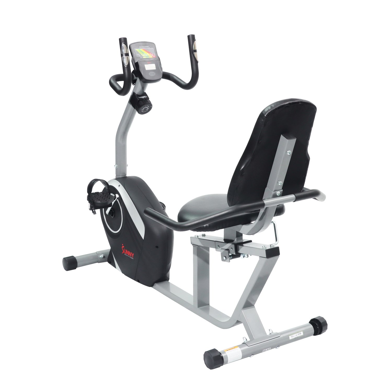 Sunny Health & Fitness Easy Adjustable Seat Recumbent Bike | Academy