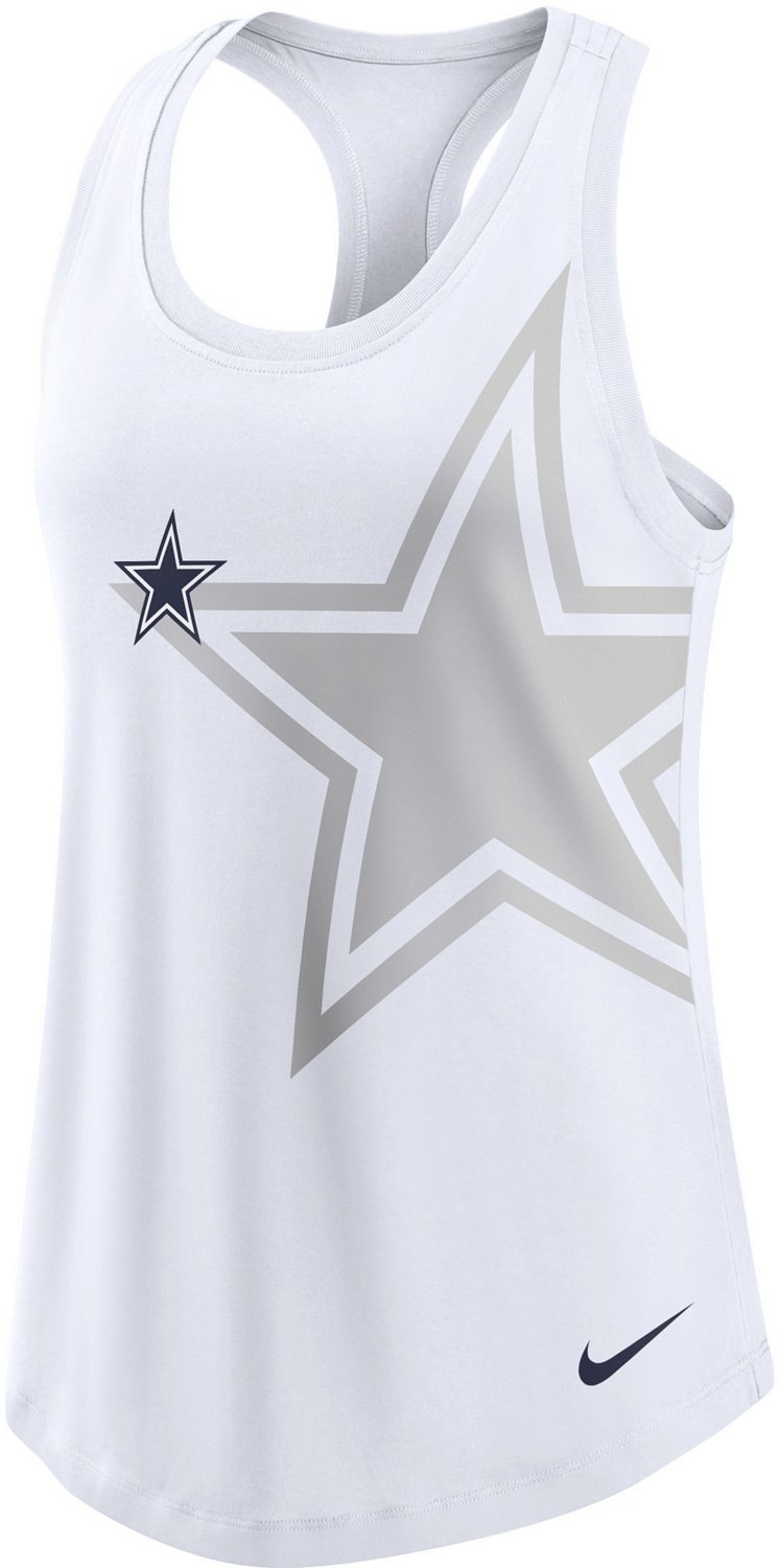 Nike Women's Dallas Cowboys Logo Crop Tri-blend Tank Top | Academy