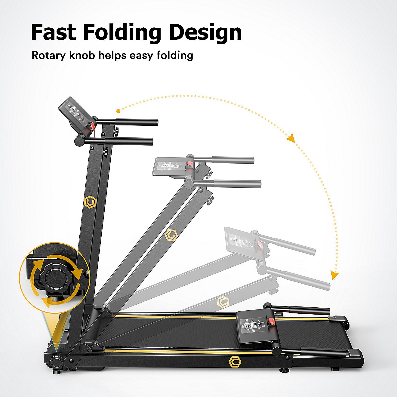 UREVO Folding Mini Treadmill                                                                                                     - view number 10