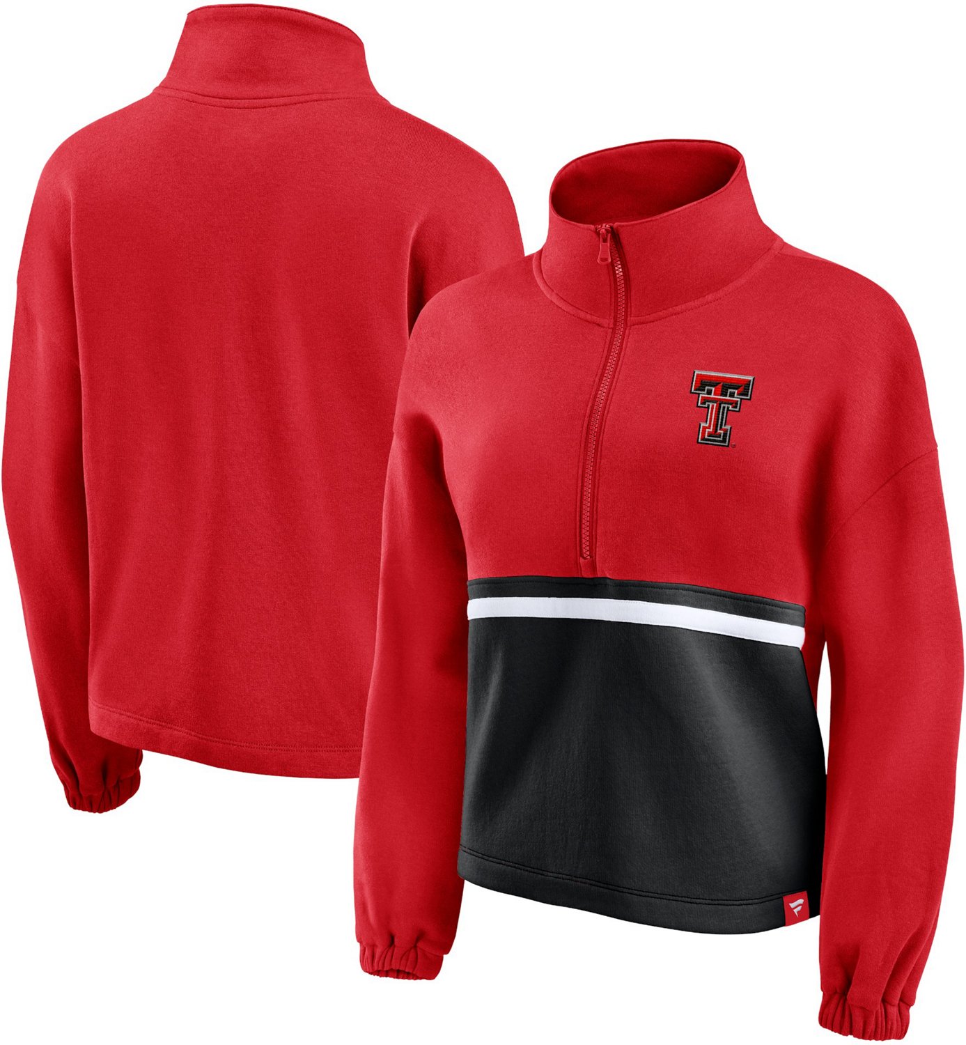 Fanatics Women's Texas Tech University Fundamentals Logo 1/4 Zip Long Sleeve Shirt