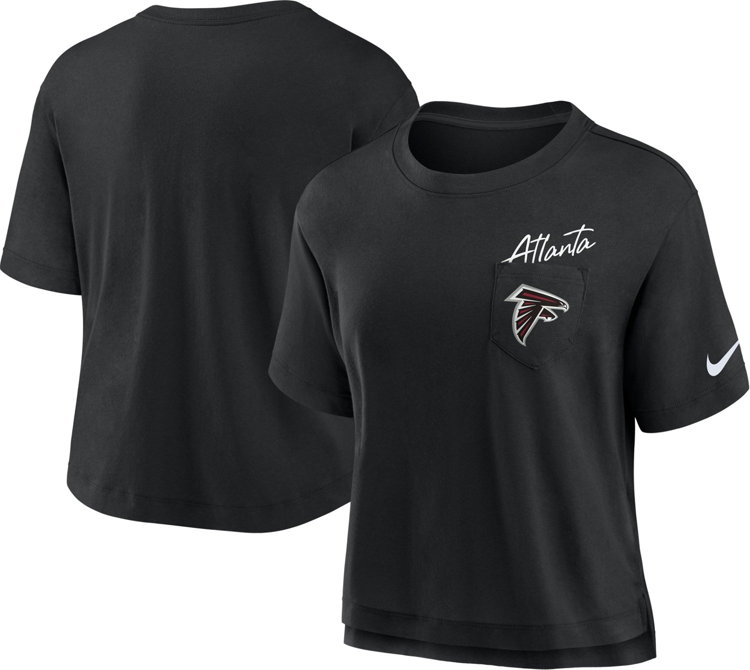Nike Women's Atlanta Falcons Dri-FIT High Hip Pocket T-shirt - view number 3
