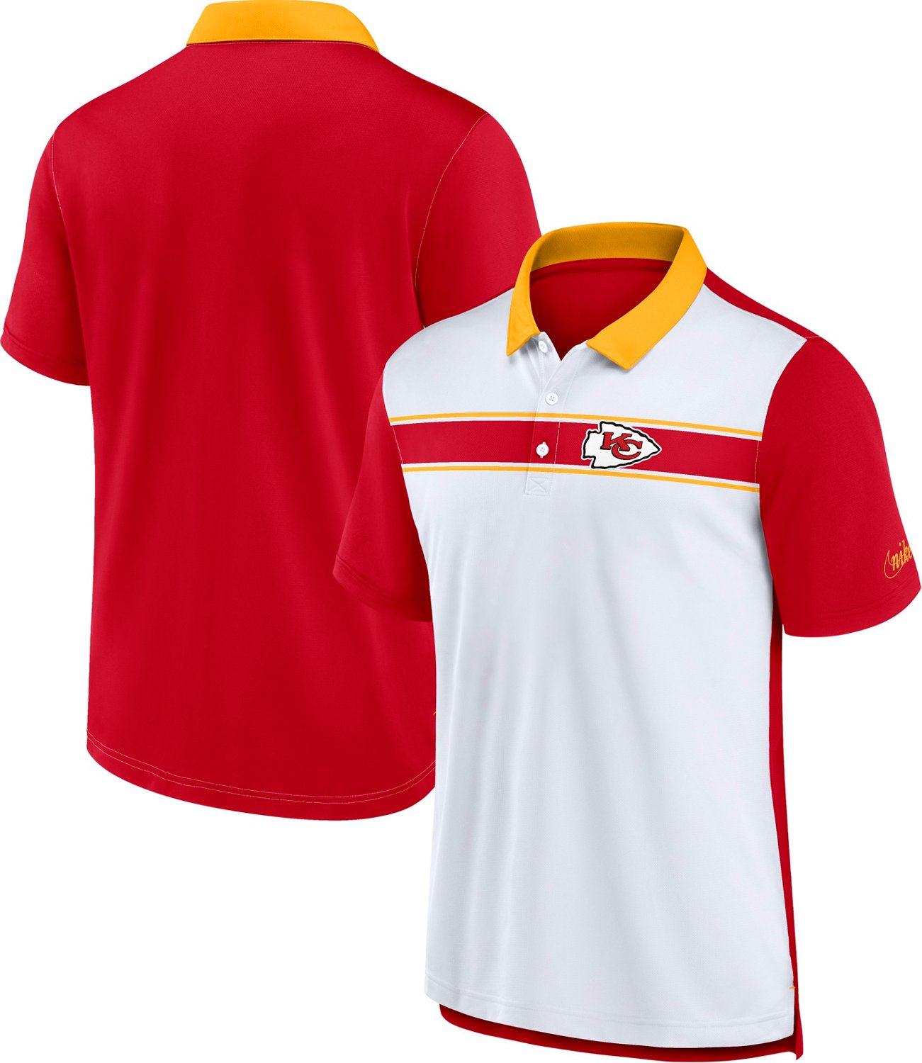 Nike Men's Kansas City Chiefs Rewind Pique Polo Shirt                                                                            - view number 3
