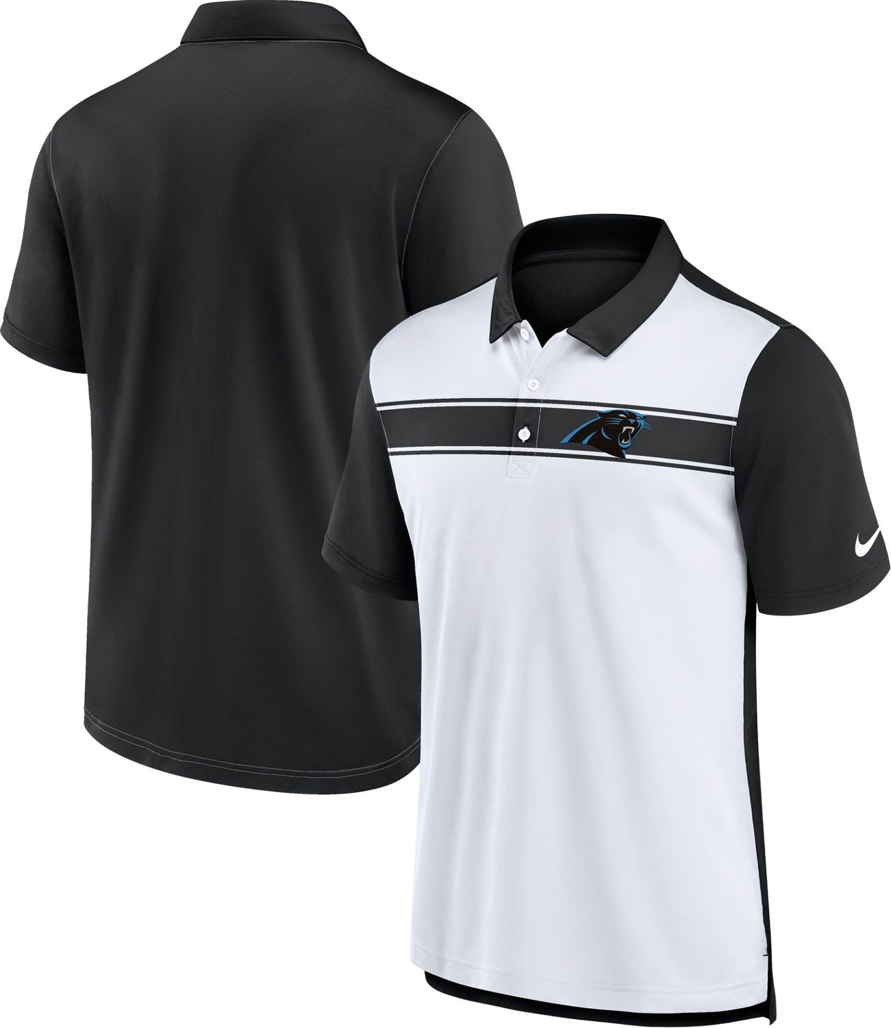 Nike Men's Carolina Panthers Rewind Pique Polo Shirt                                                                             - view number 3