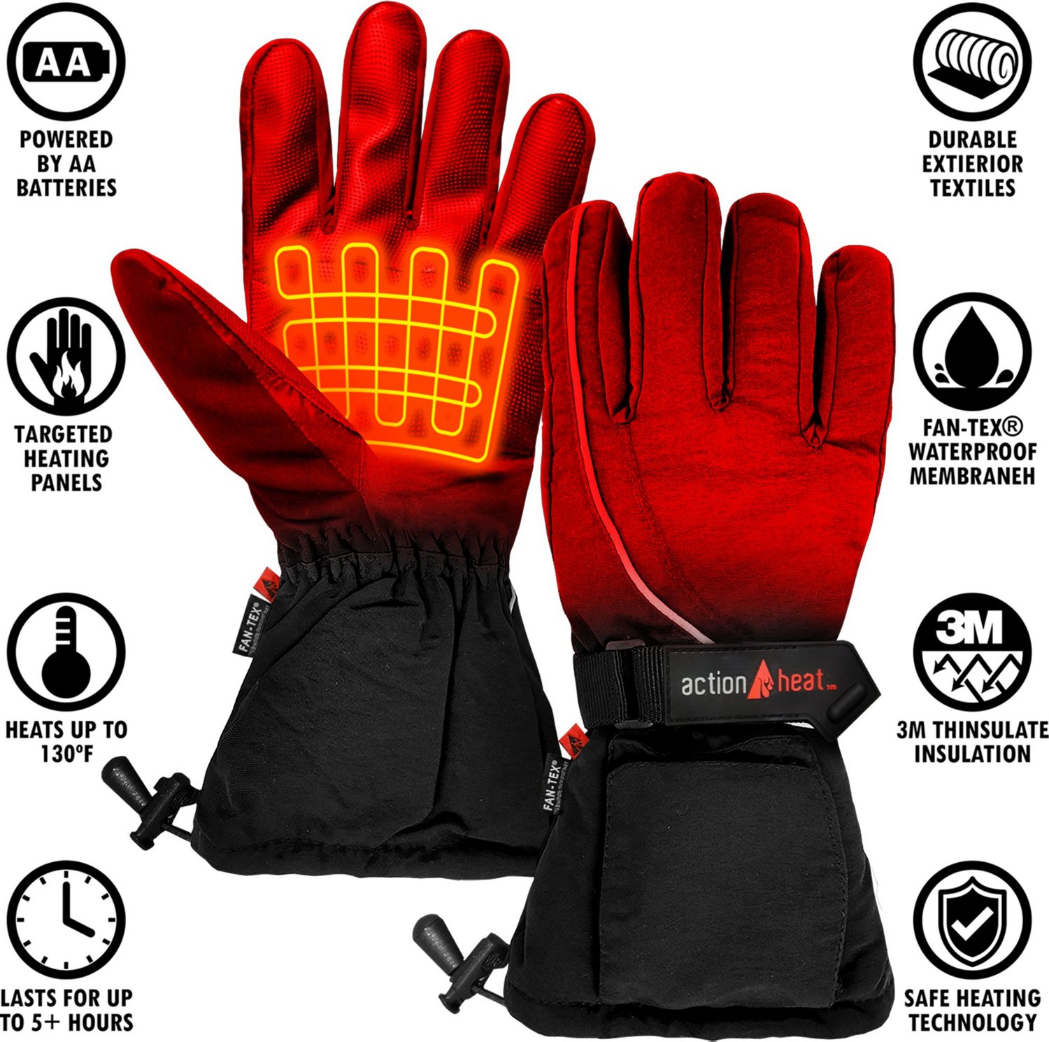 ActionHeat Men's AA Battery Heated Snow Gloves - view number 5