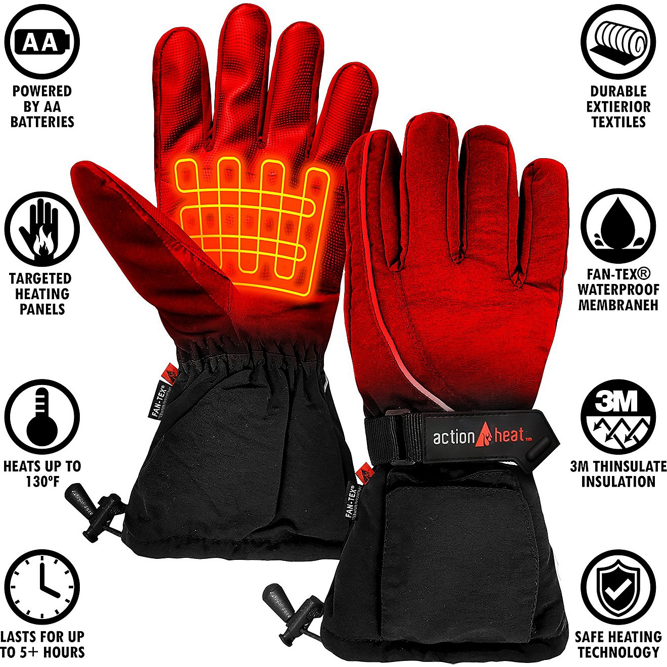 ActionHeat Women's AA Battery Heated Snow Gloves                                                                                 - view number 5