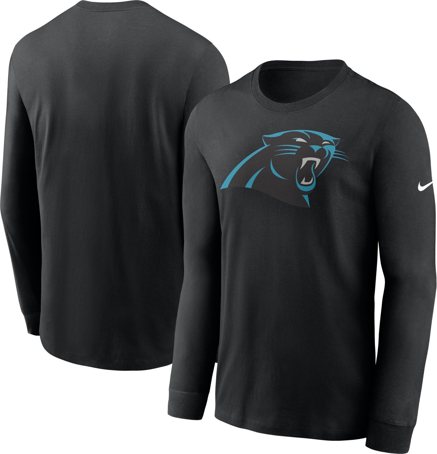 Nike Men's Carolina Panthers Logo Essential Long Sleeve T-shirt - view number 3