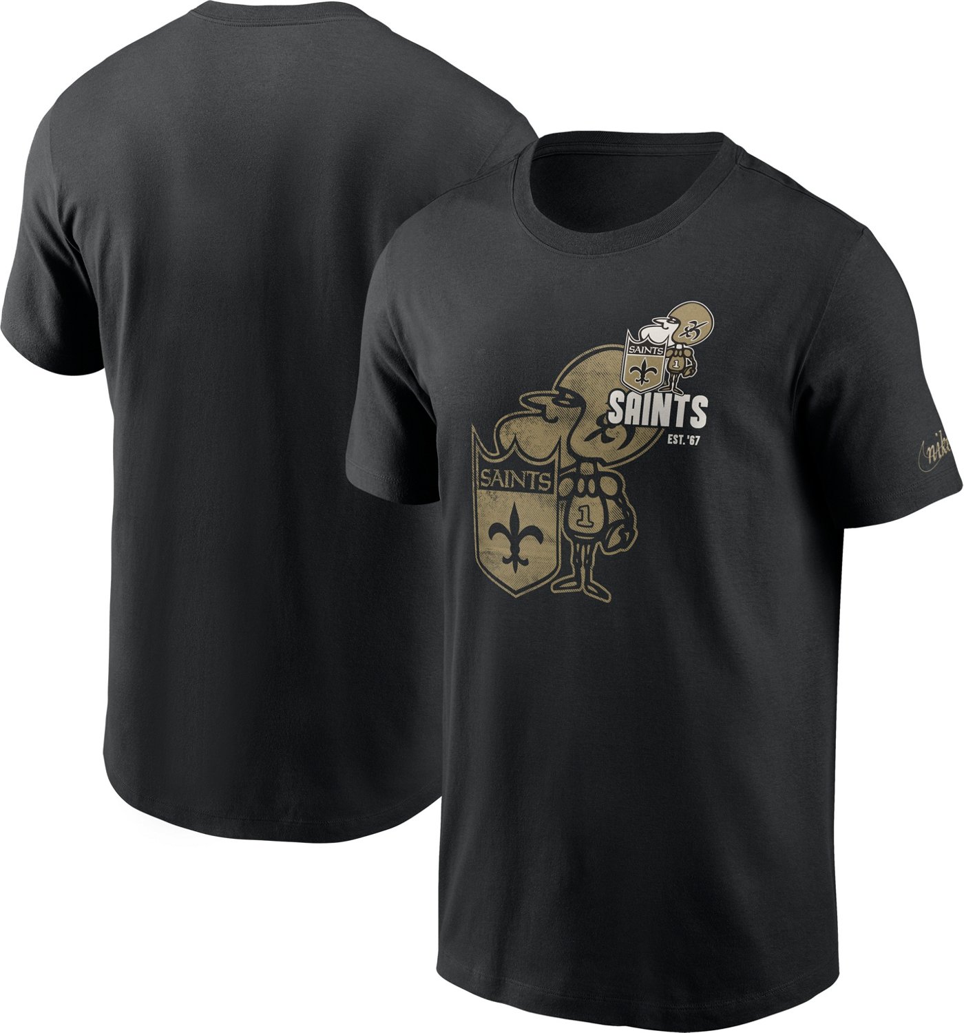 Nike Men's New Orleans Saints Logo Essential T-shirt - view number 3
