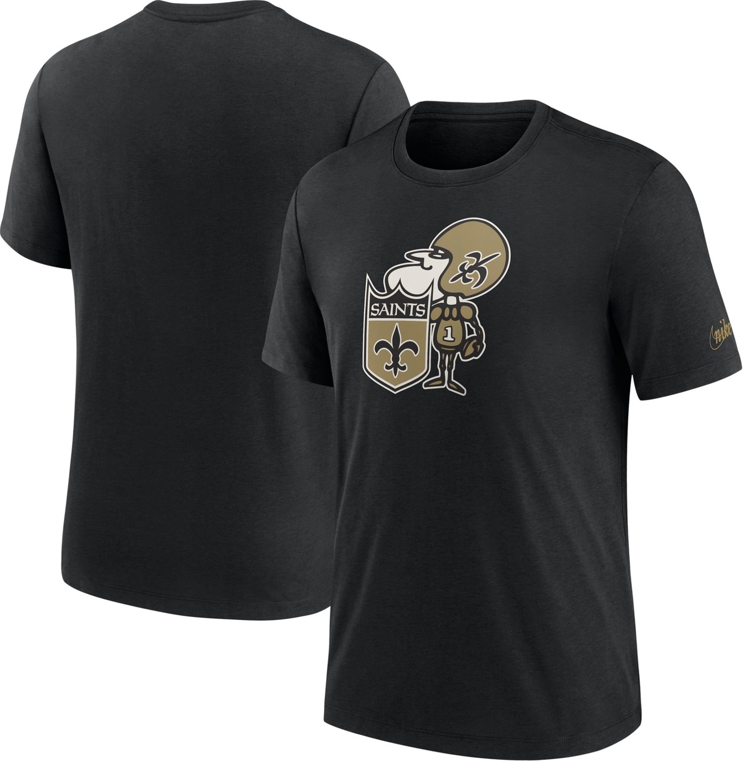 Nike Men's New Orleans Saints Rewind Logo Triblend T-shirt - view number 5