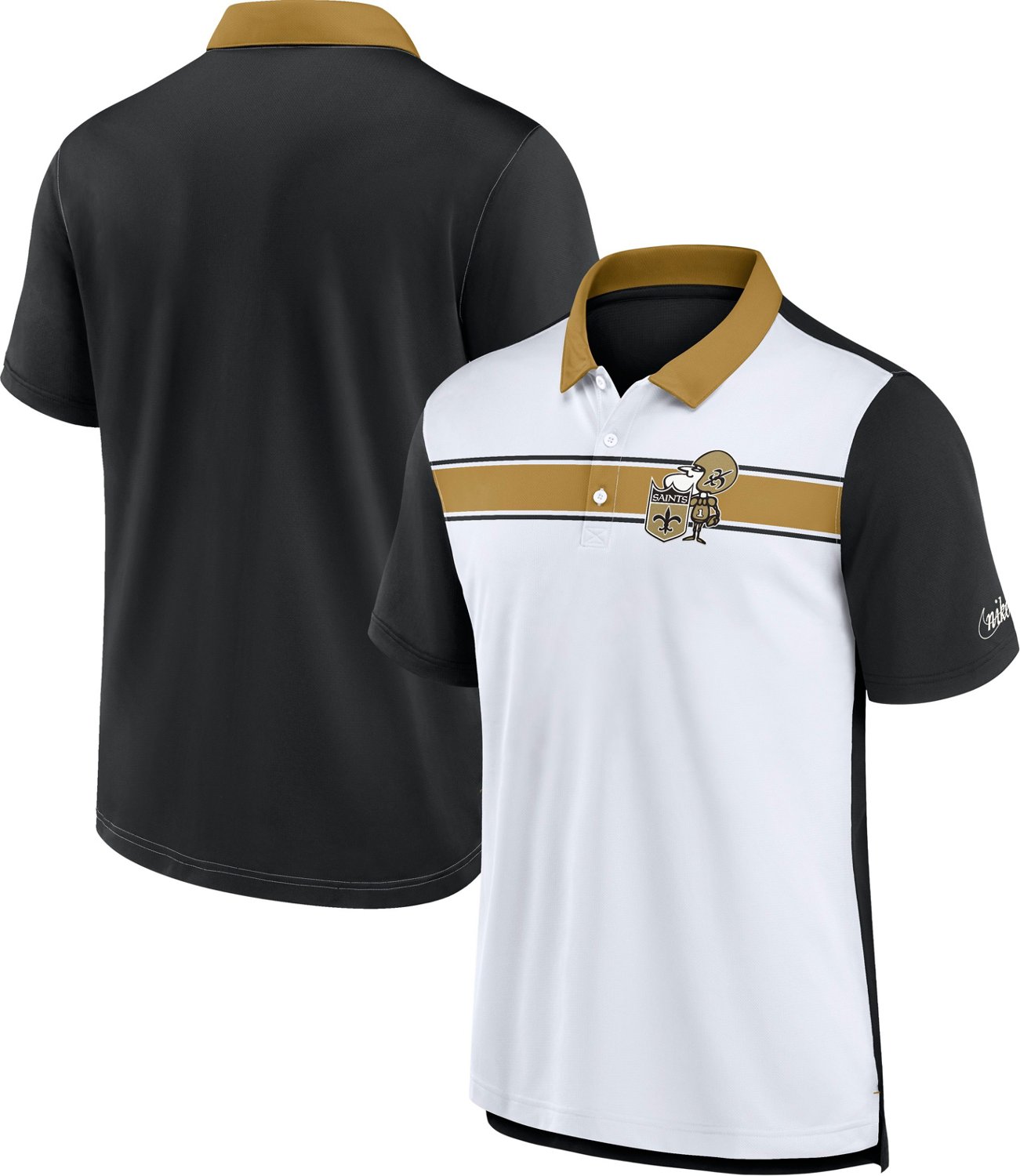 Nike Men's New Orleans Saints Rewind Pique Polo Shirt - view number 3