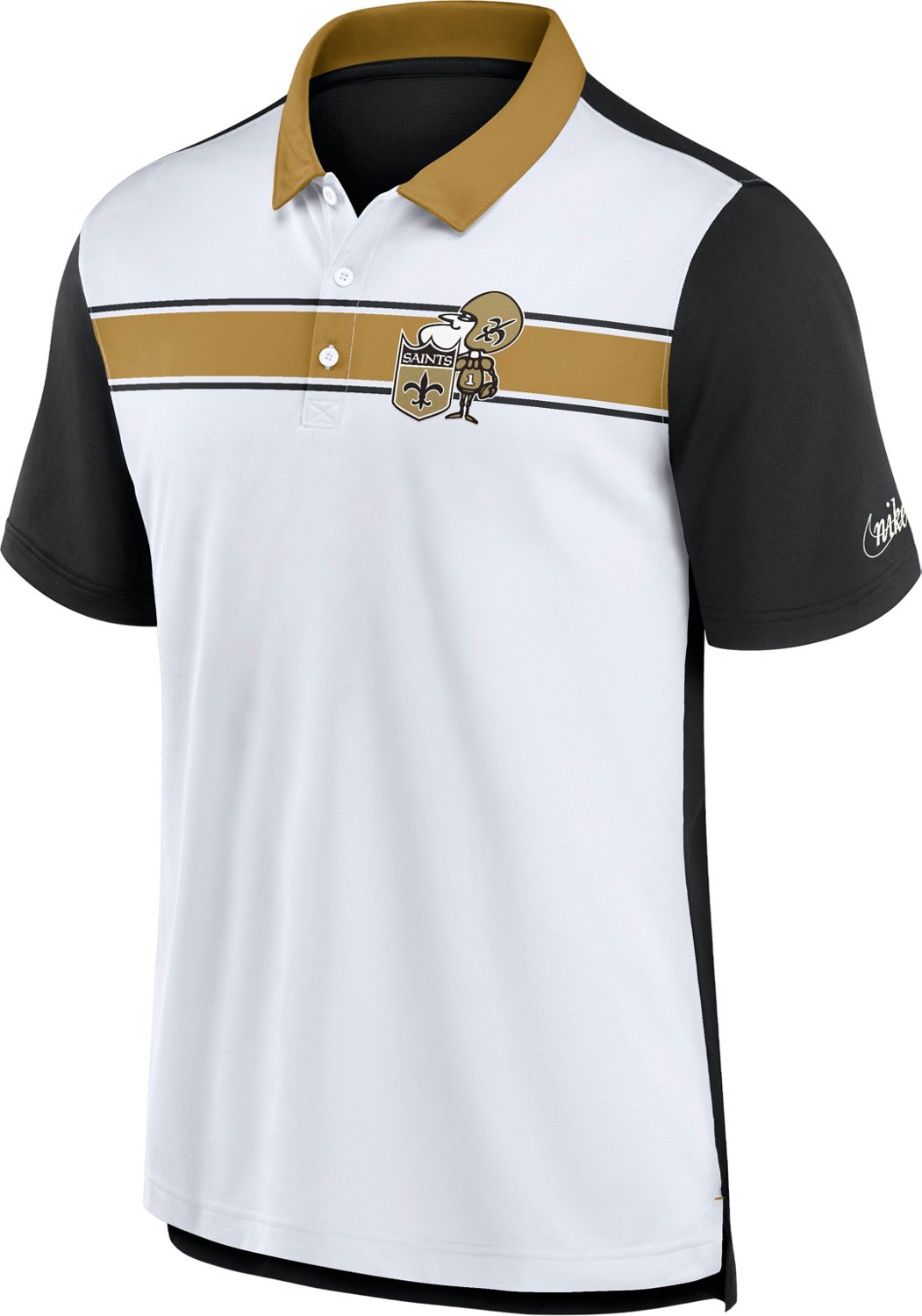 Nike Men s New Orleans Saints Rewind Pique Polo Shirt Academy