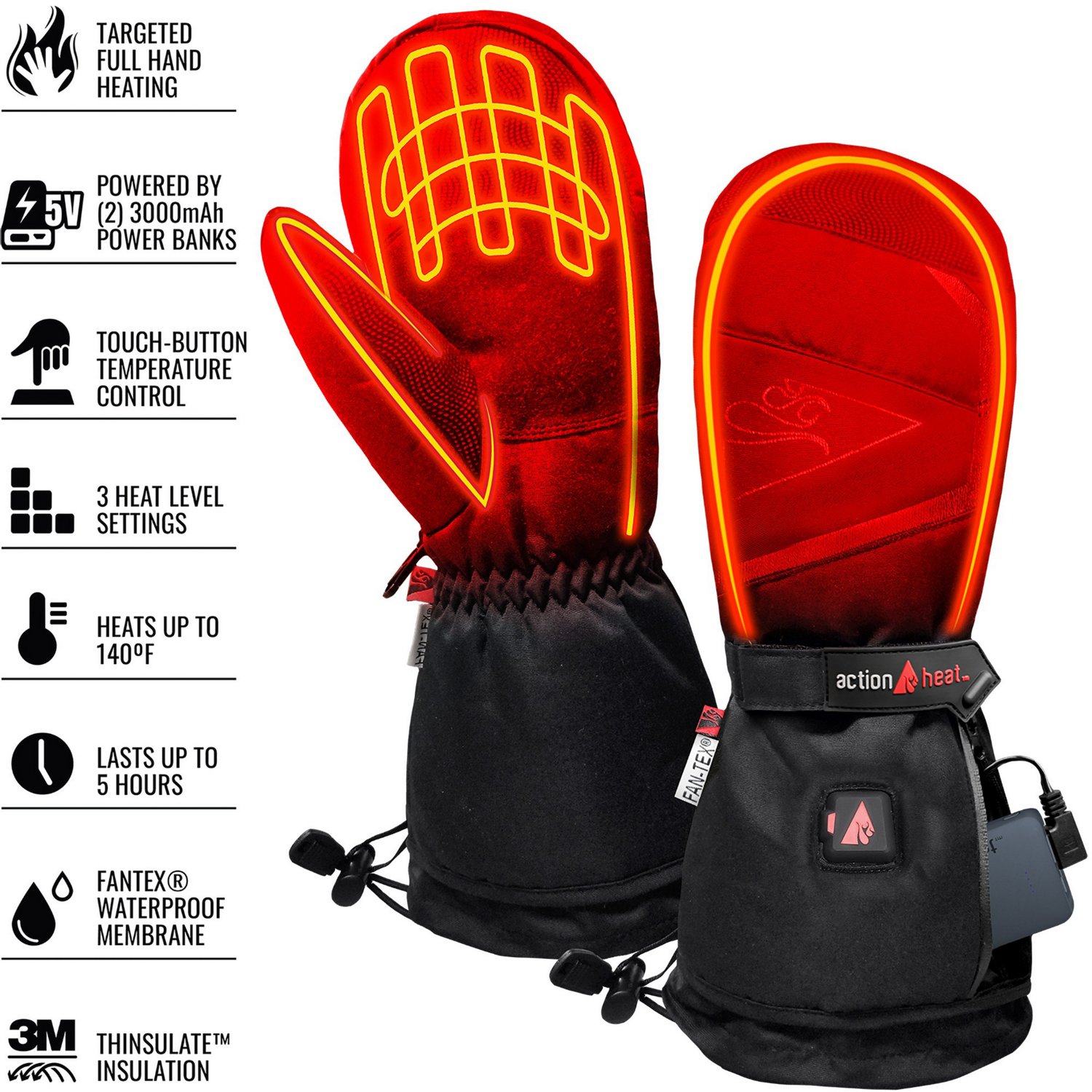 ActionHeat Women's 5V Battery Heated Mittens - view number 4