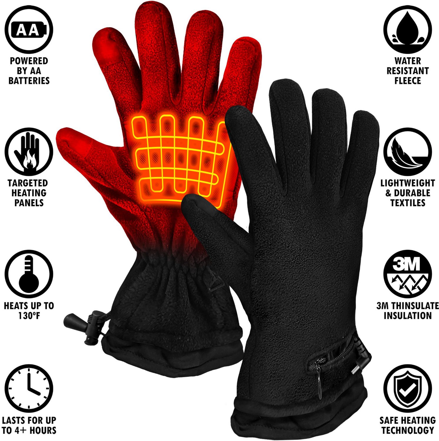 ActionHeat AA Battery Heated Fleece Gloves - view number 5