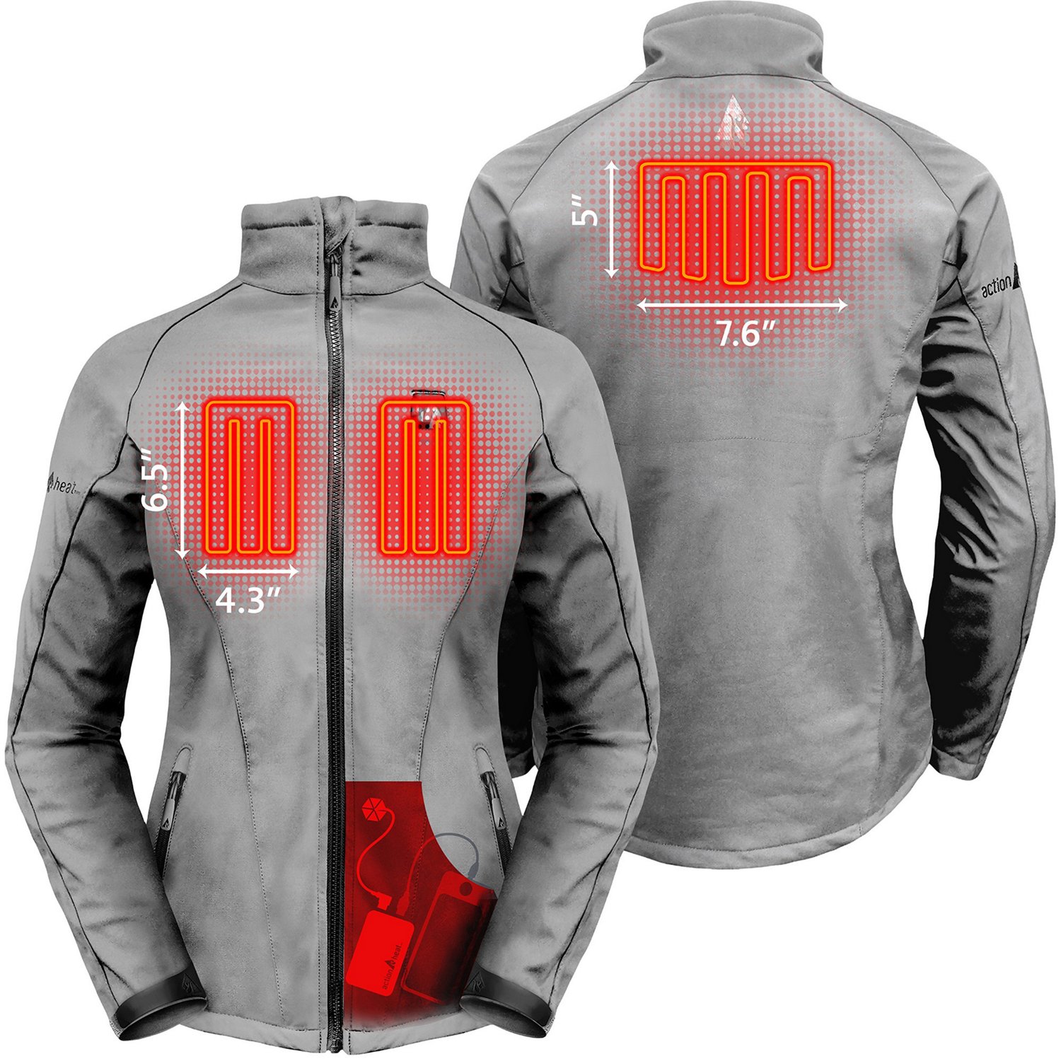 ActionHeat Women's 5V Battery Heated Softshell Jacket Academy