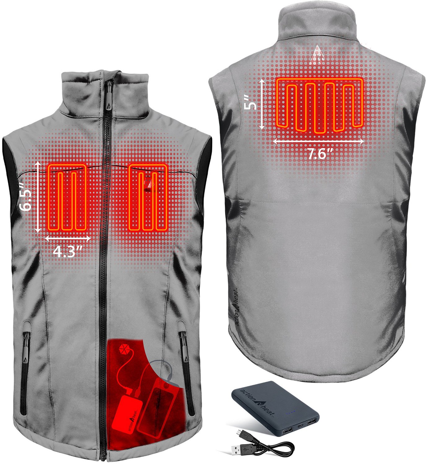 ActionHeat Men's 5V Battery Heated Softshell Vest - view number 3
