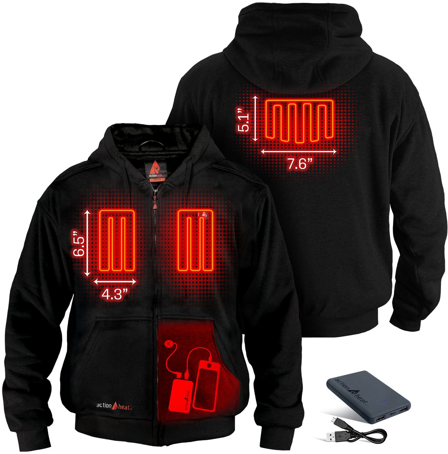 ActionHeat Men's 5 V Battery Heated Hoodie                                                                                       - view number 3