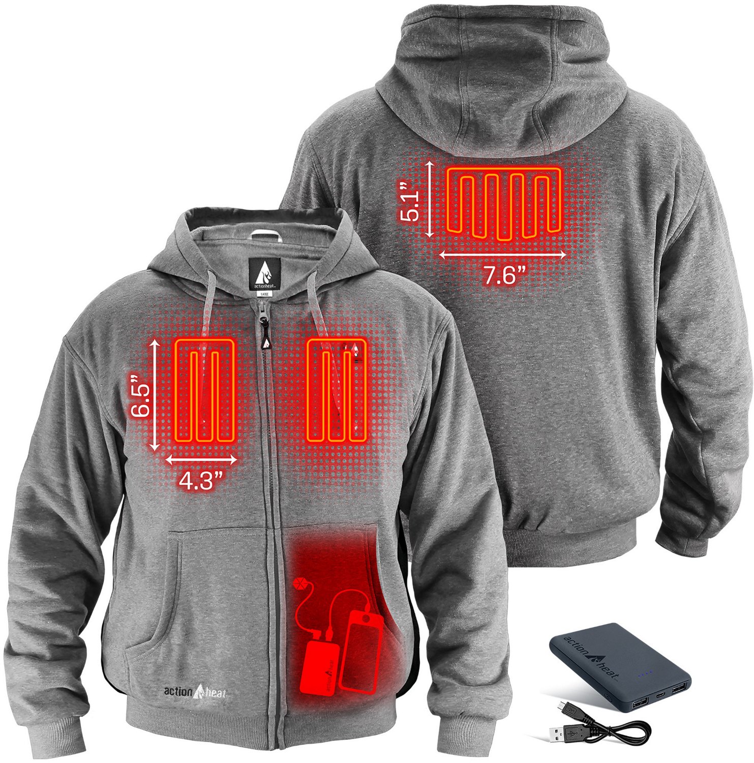 ActionHeat Men's 5 V Battery Heated Hoodie - view number 3