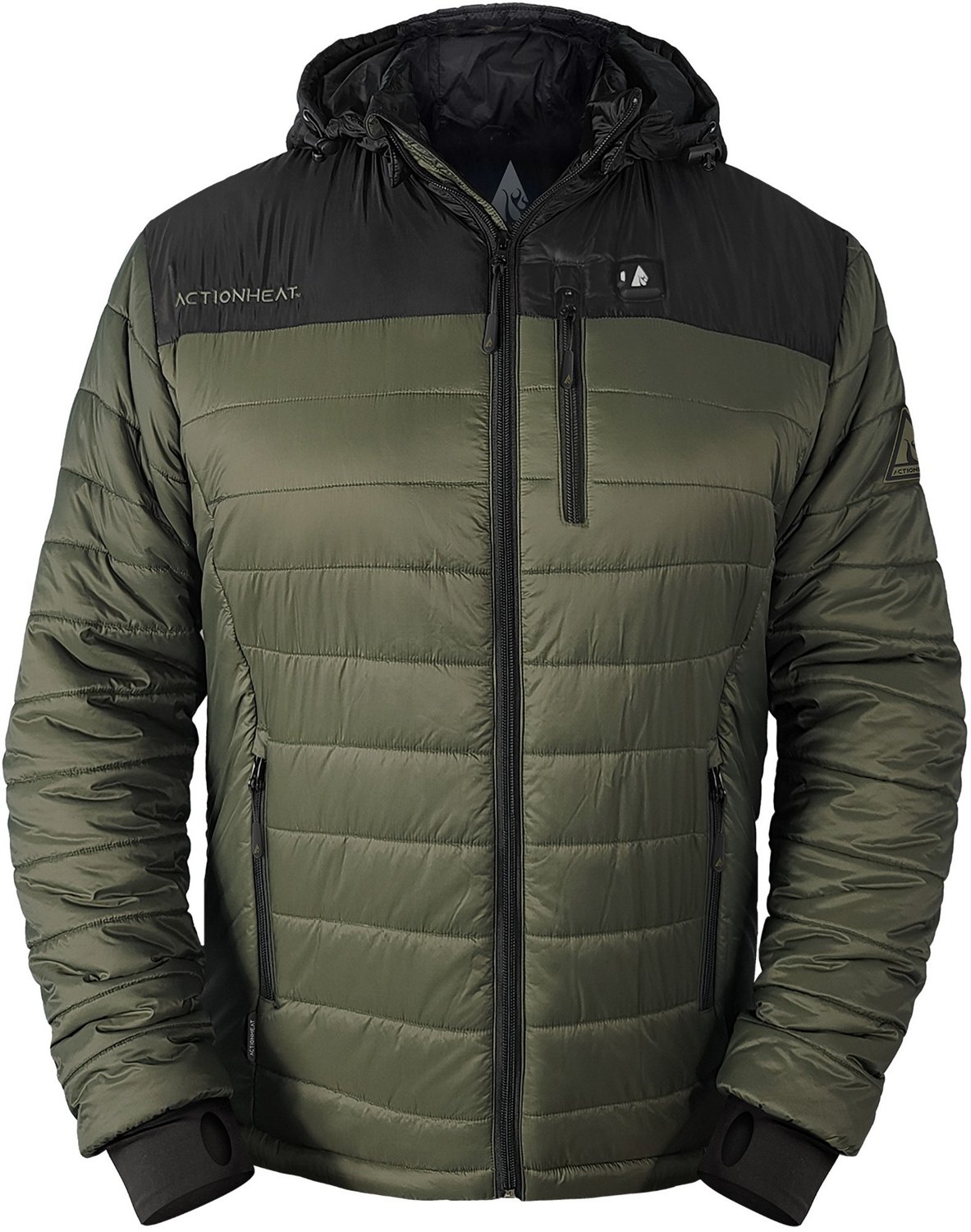 ActionHeat Men's 5V Battery Heated Color Block Hooded Puffer Jacket - view number 2