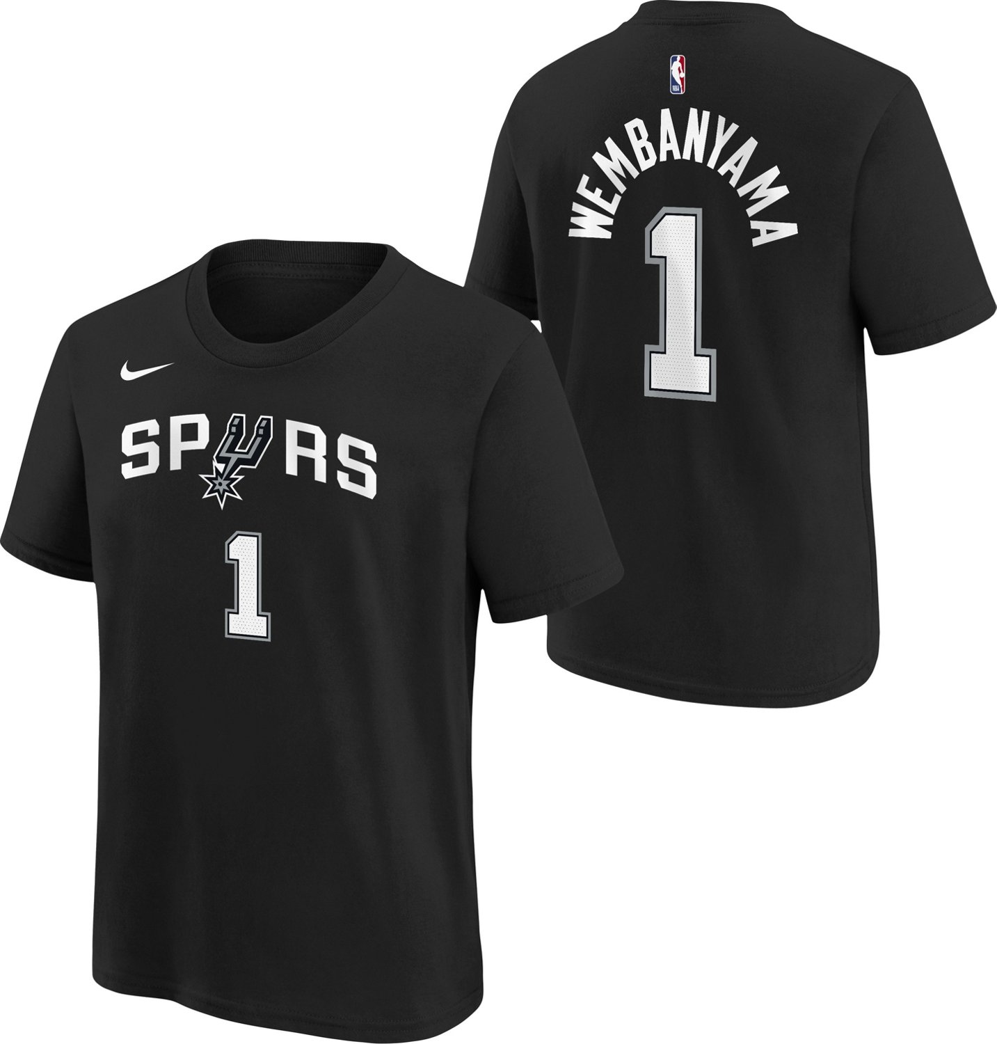 Nike Boys' San Antonio Spurs Wembanyama N&N Icon Short Sleeve Shirt - view number 3