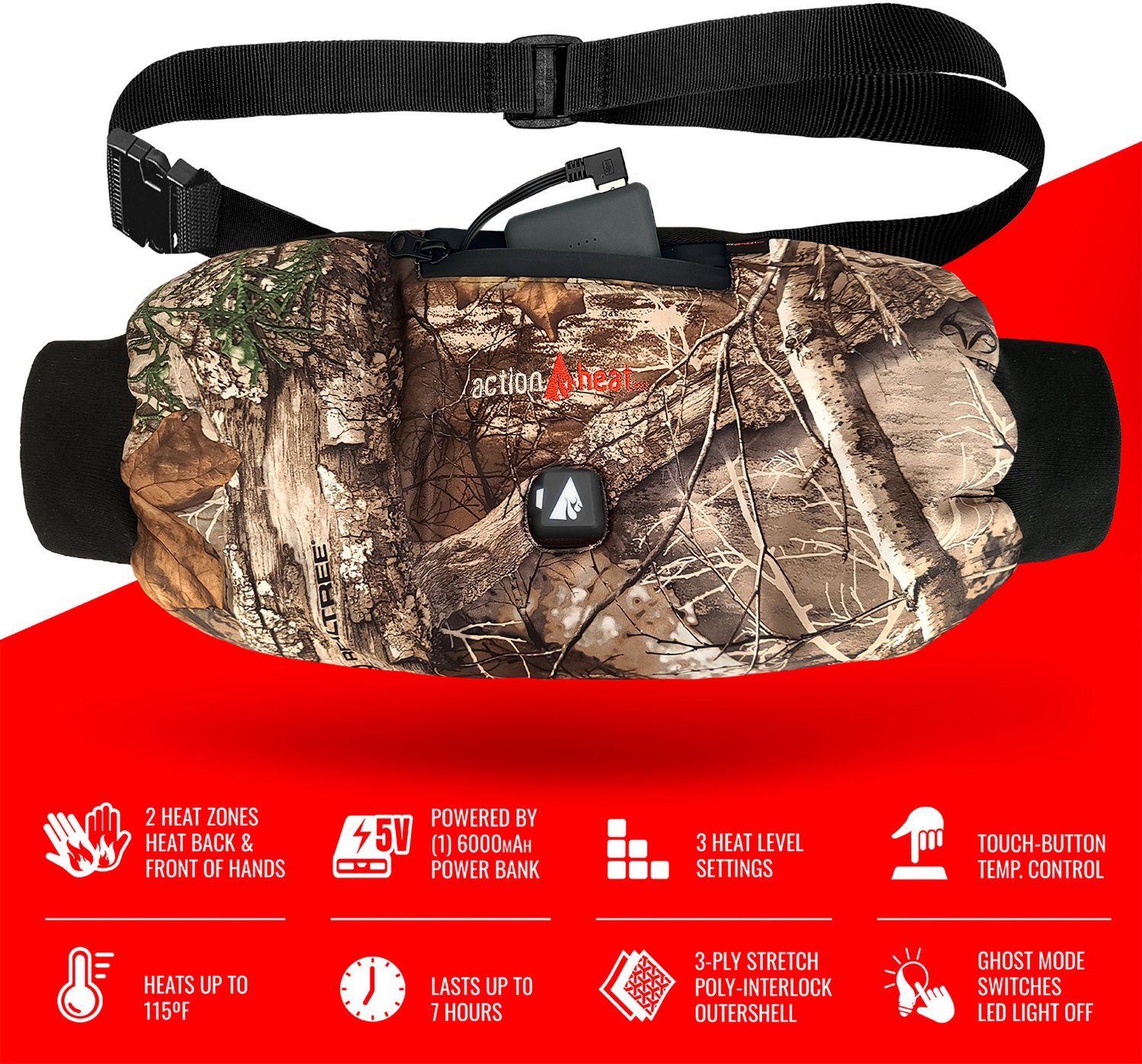ActionHeat 5V Battery Heated RT Camo Hand Warmer Muff - view number 3
