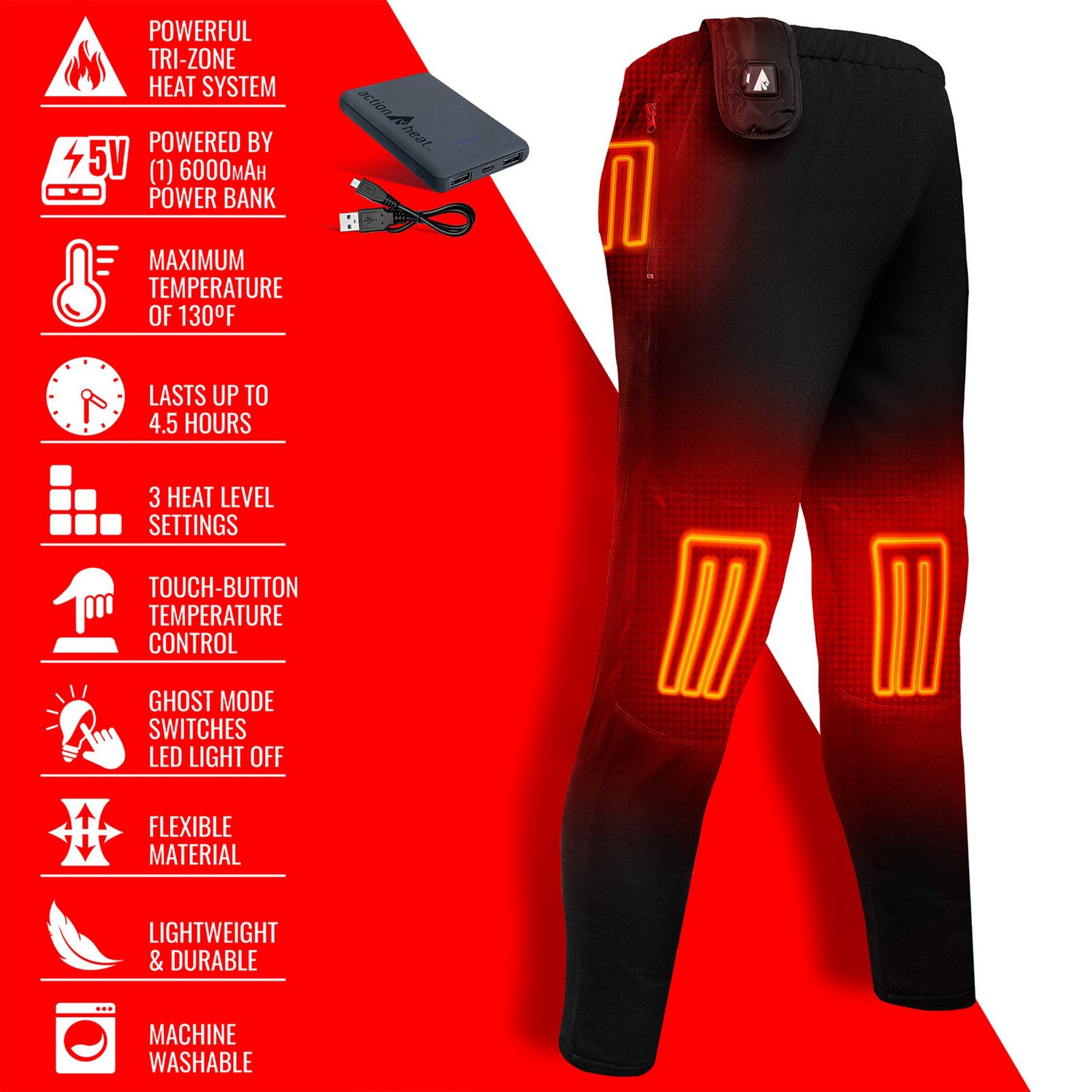 ActionHeat Women's 5 V Battery Heated Base Layer Pants - view number 5