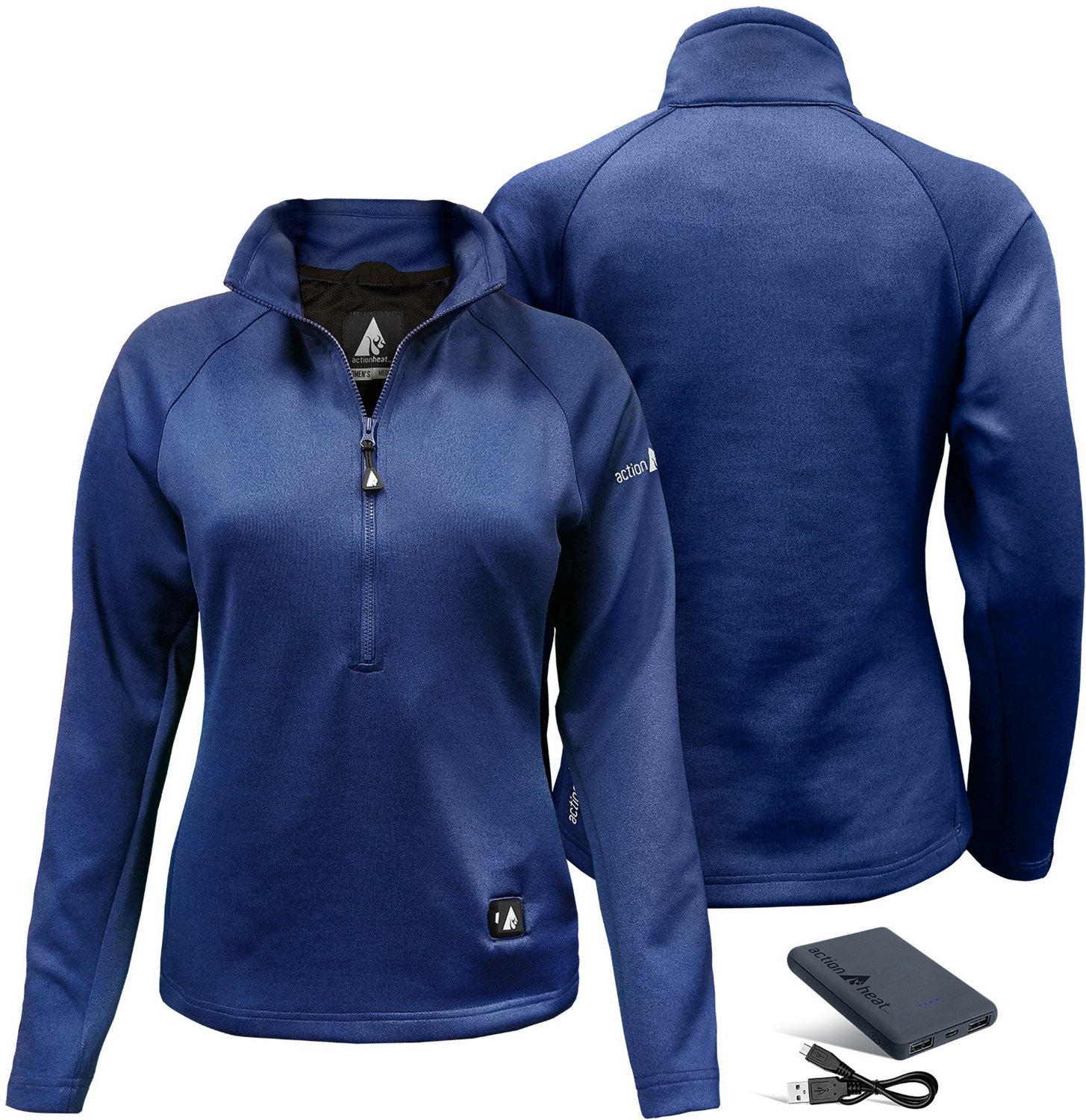 ActionHeat Women's Slim Fit 5V Battery Heated 1/2 Zip Pullover - view number 3