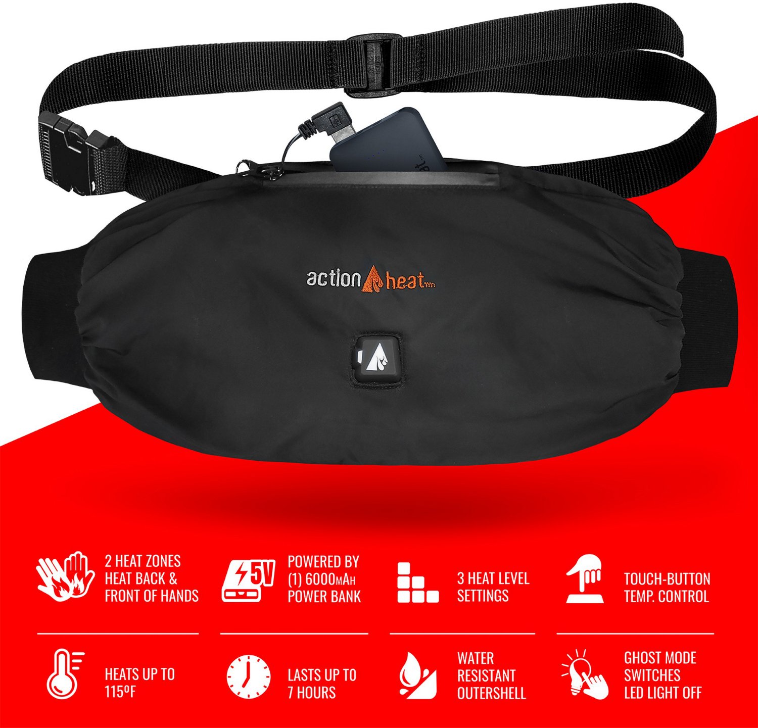 ActionHeat 5V Battery Heated Hand Muff Warmer Academy