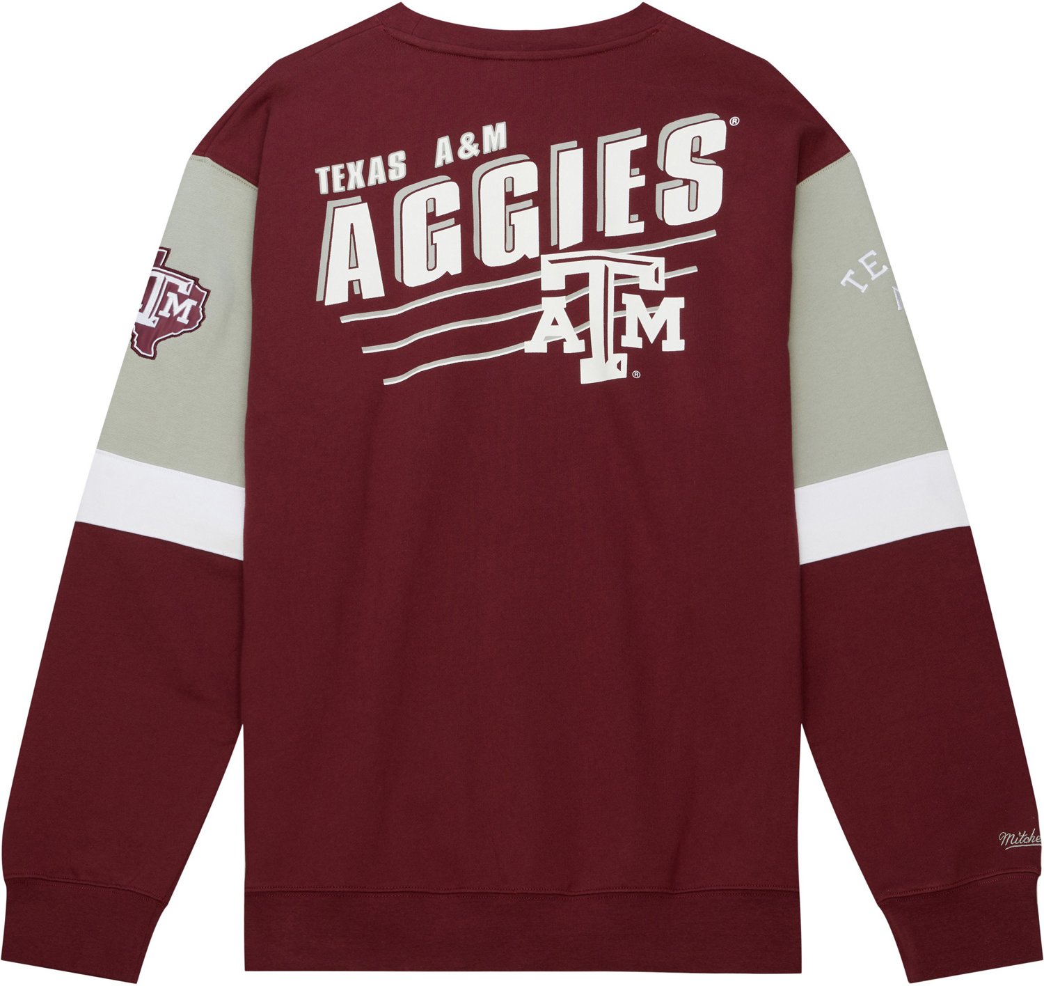 Mitchell & Ness Men's Texas A&M University All-Over 3.0 Long Sleeve T-shirt - view number 2