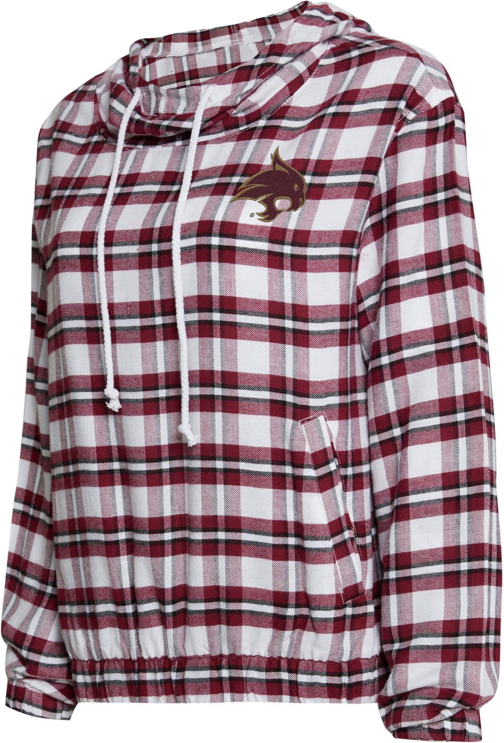 College Concepts Women's Texas State University Sienna Long Sleeve Hooded Shirt