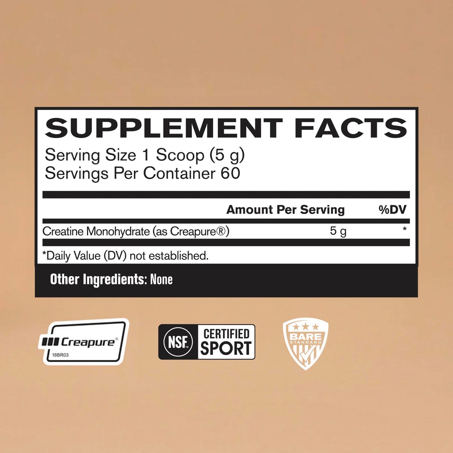 BPN Bare Performance Nutrition Creatine Monohydrate Creapure Pre-Workout Powder                                                  - view number 2