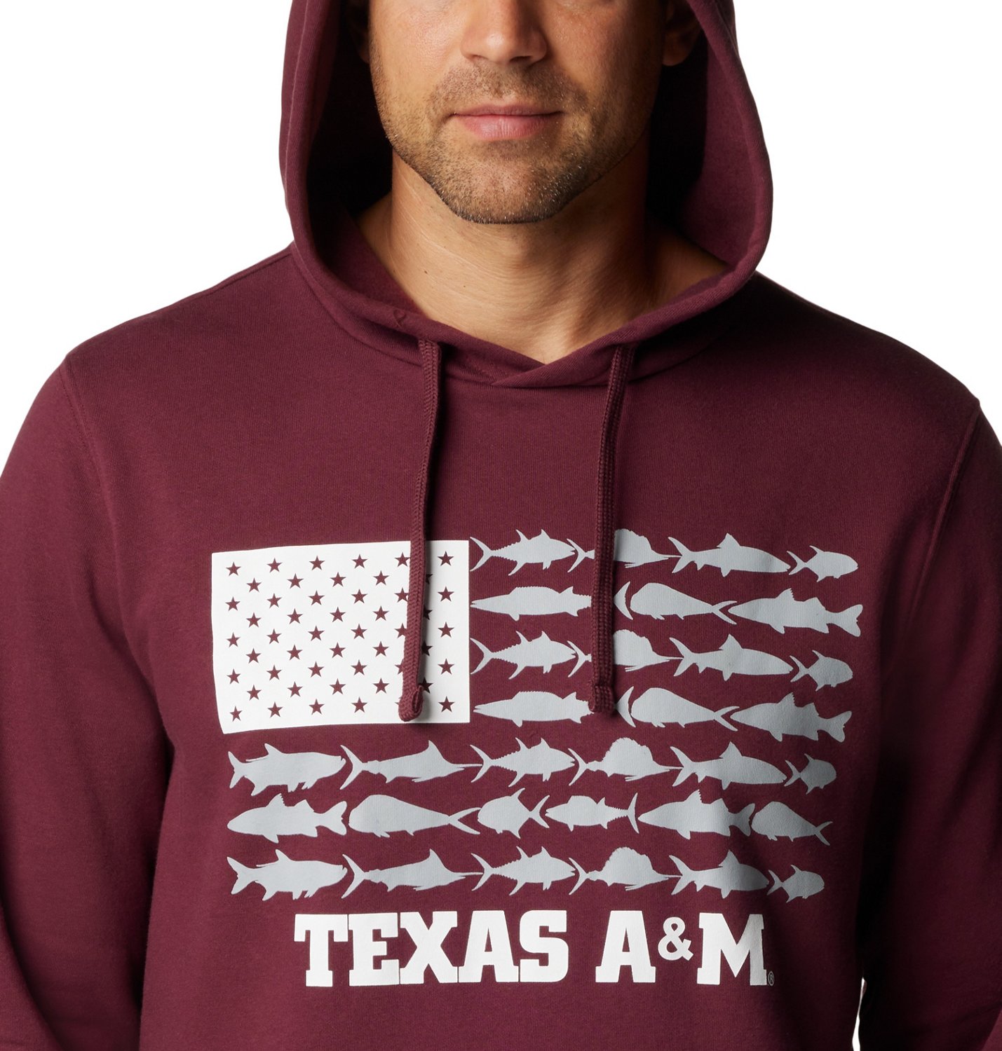 Columbia Sportswear Men's Texas A&M University Fish Flag II Hoodie  - view number 3