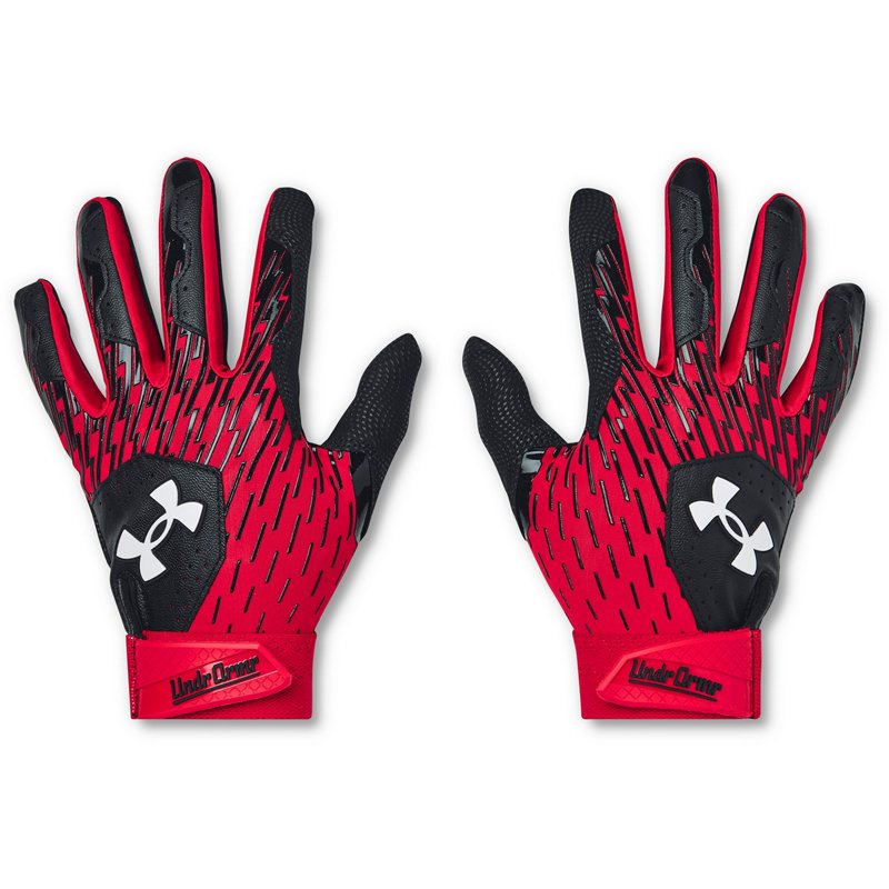 Under Armour Youth Clean Up 23 Batting Glove Black/Red, Medium - Batting Gloves at Academy Sports