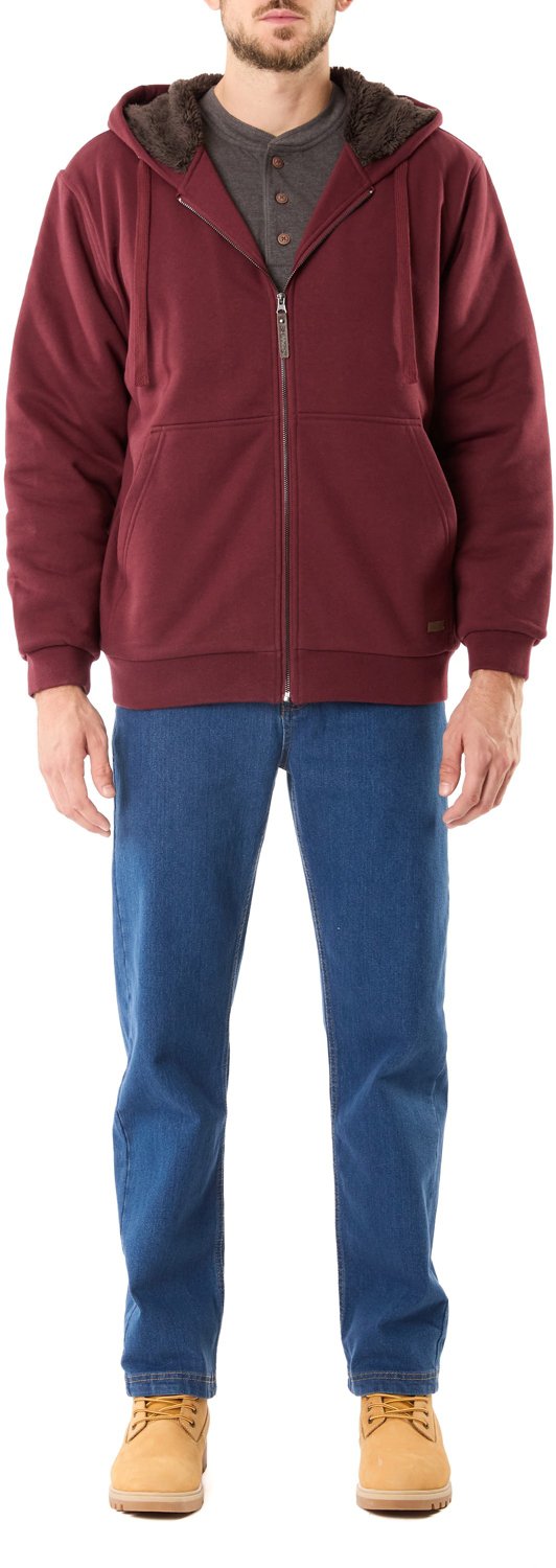 Smith's Workwear Men's Sherpa-Lined Fleece Jacket with Contrast Decorative Stitching - view number 4