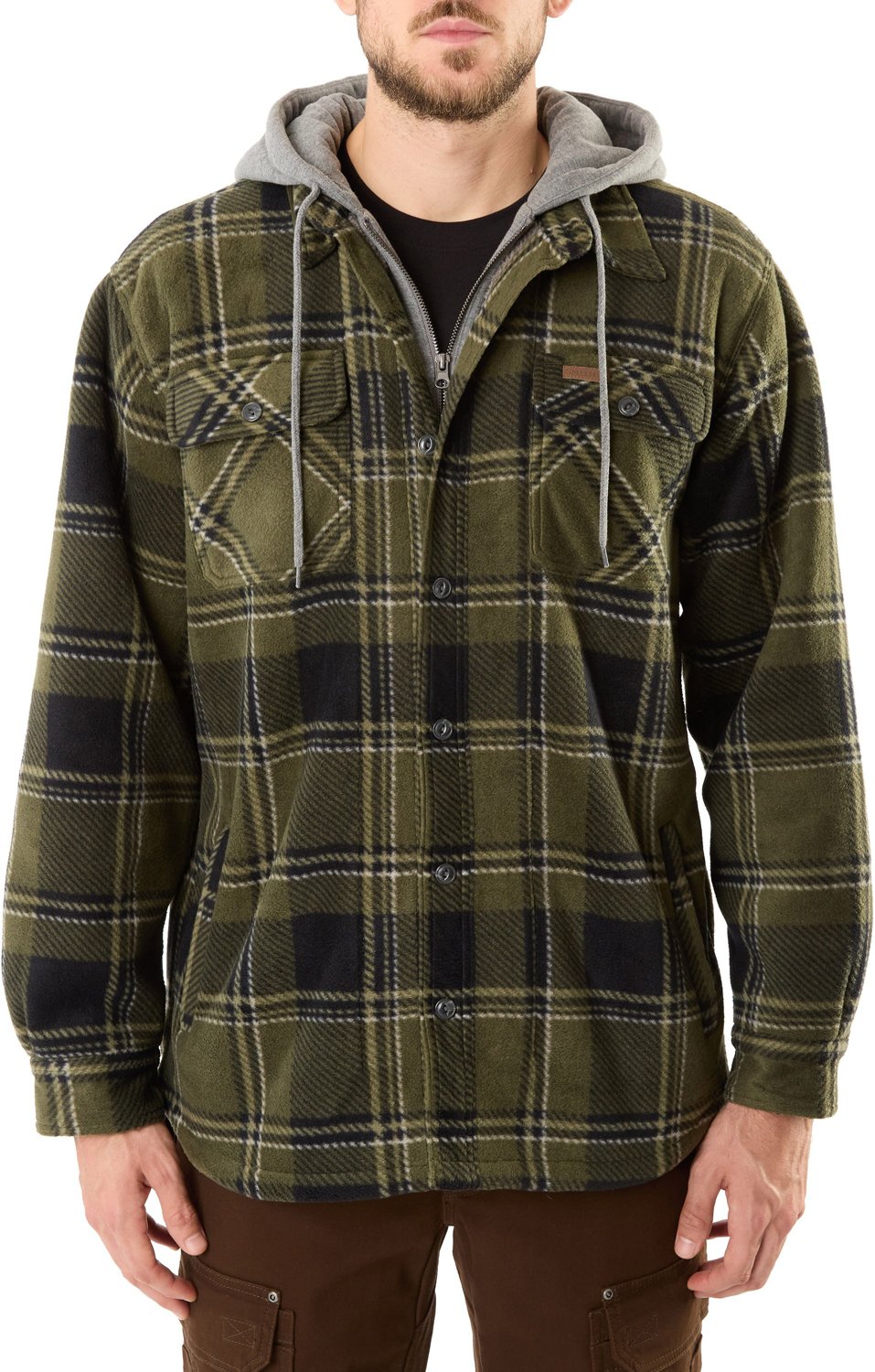Smith's Workwear Men's Sherpa Lined Microfleece Shirt Jacket - view number 1