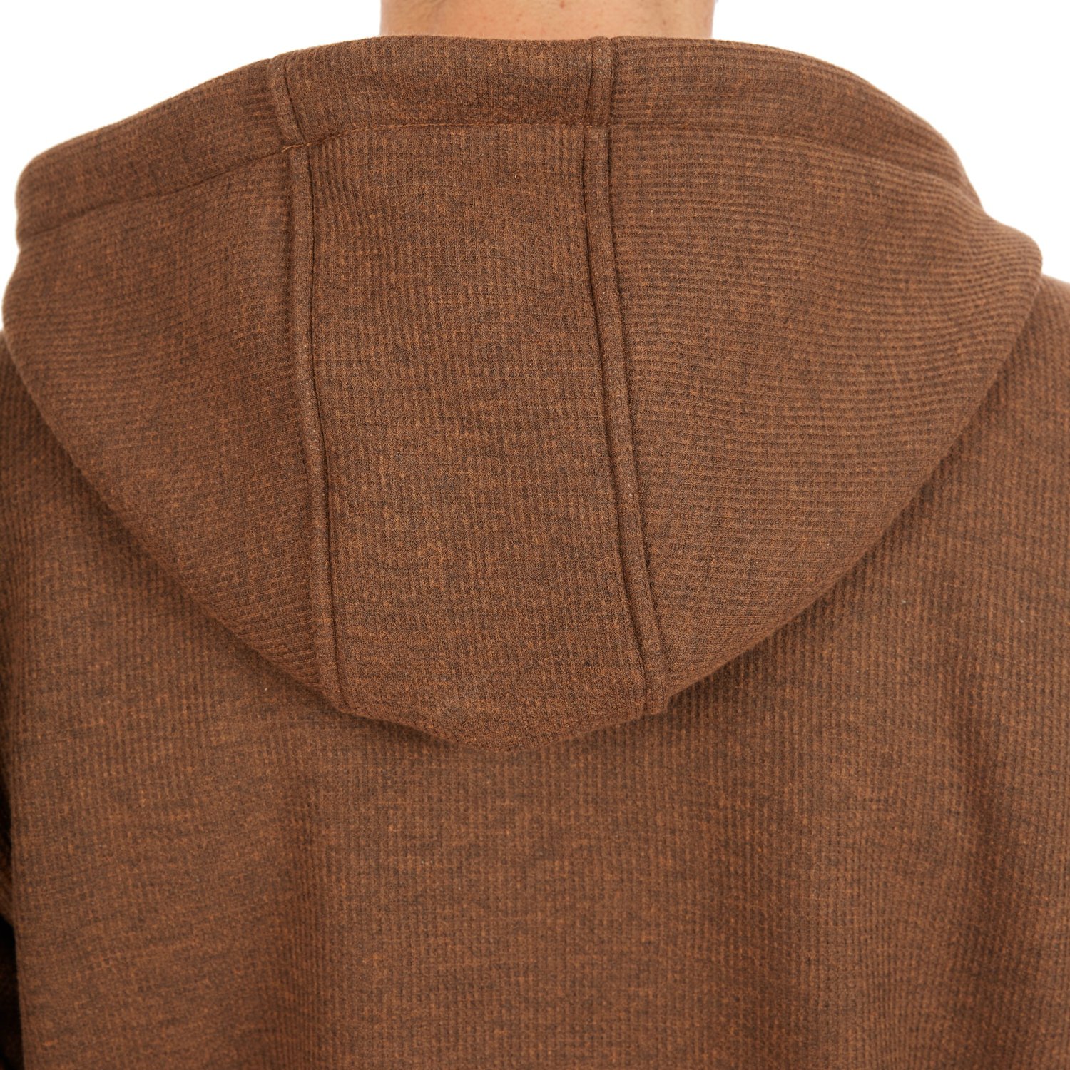 Smith's Workwear Men's Big & Tall Sherpa-Lined Heathered Thermal Hooded Full-Zip Shirt Jacket - view number 4