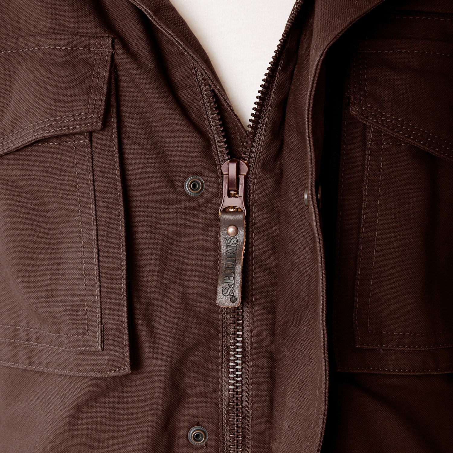 Smith's Workwear Men's Sherpa Lined Duck Canvas Hooded Work Jacket                                                               - view number 3