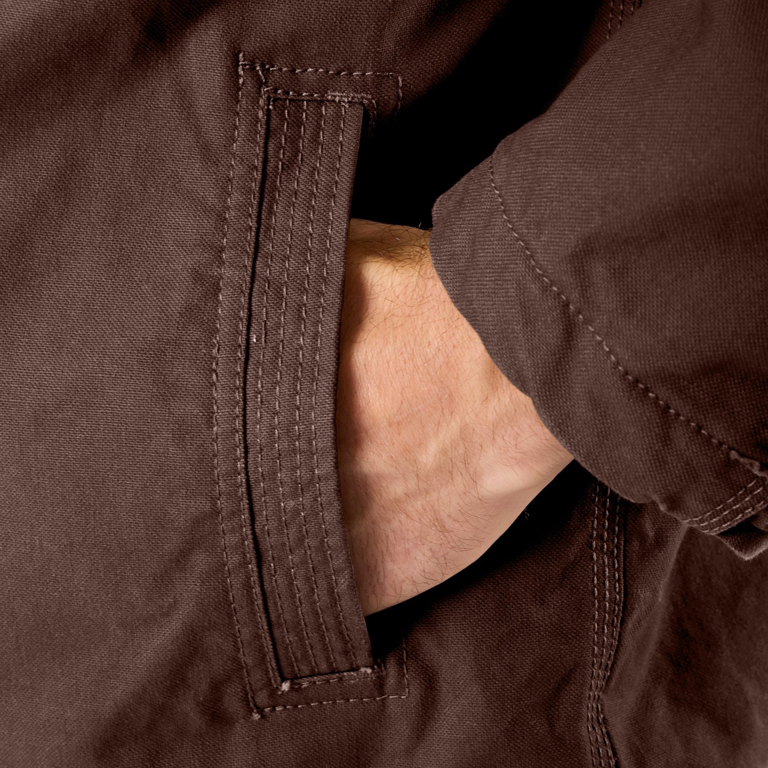 Smith's Workwear Men's Sherpa Lined Duck Canvas Hooded Work Jacket                                                               - view number 6