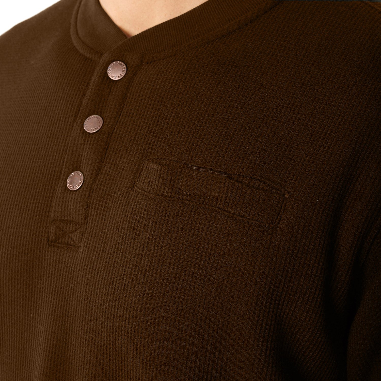 Smith's Workwear Men's Sherpa Bonded Thermal Henley Pullover Shirt - view number 3