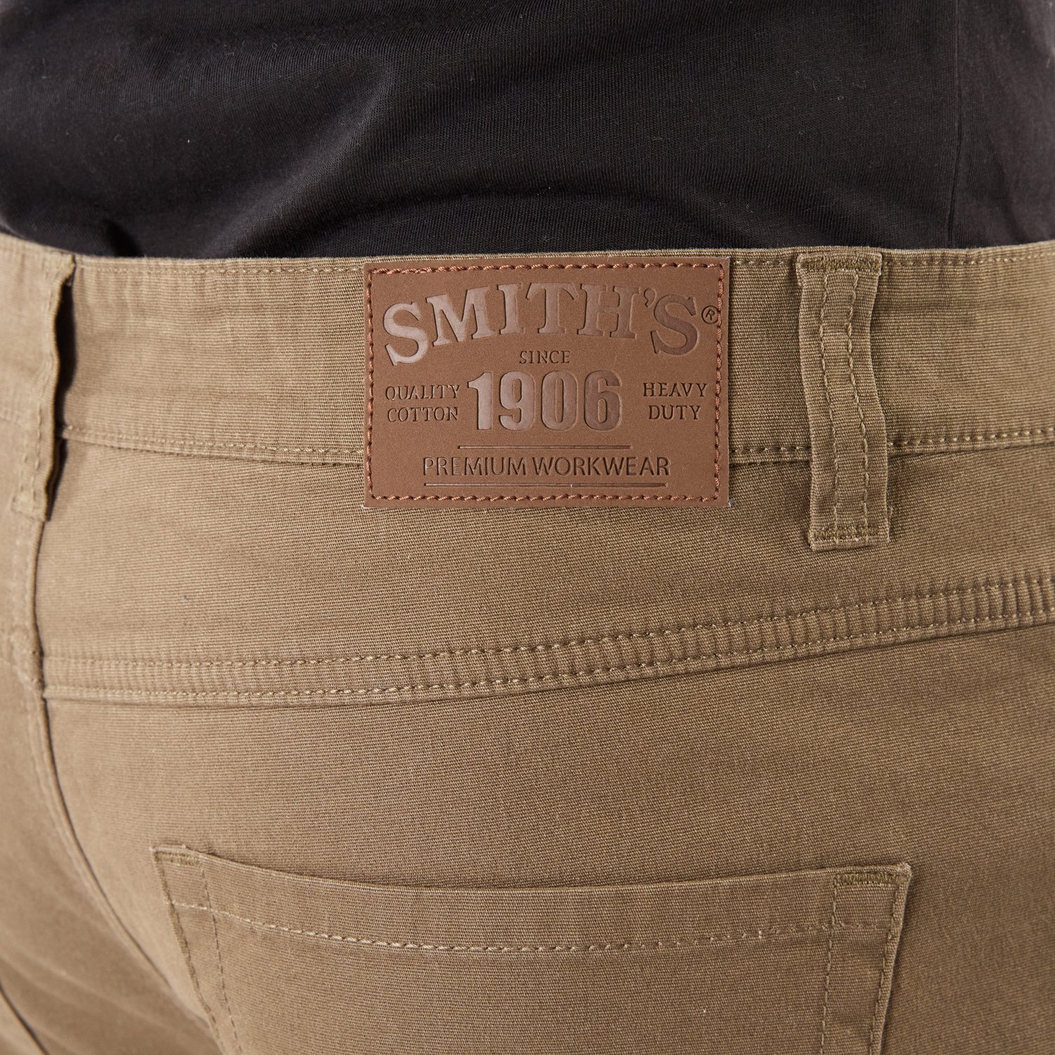 Smith's Workwear Men's Big & Tall Stretch Fleece-Lined Canvas 5-Pocket Pants - view number 4