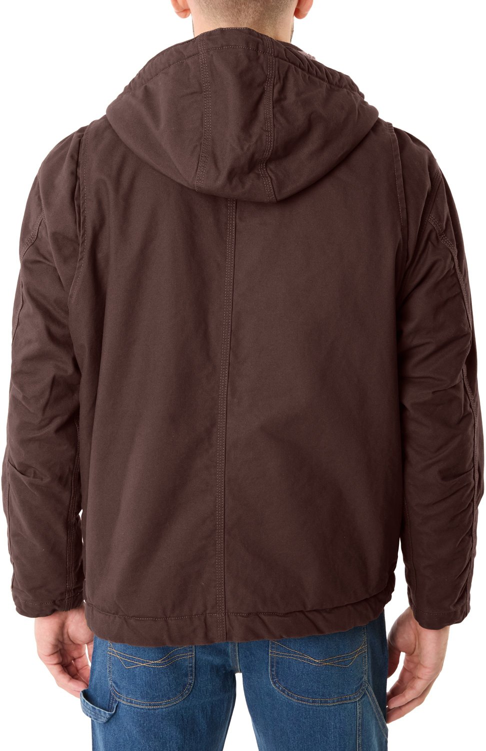 Smith's Workwear Men's Sherpa Lined Duck Canvas Hooded Work Jacket                                                               - view number 2
