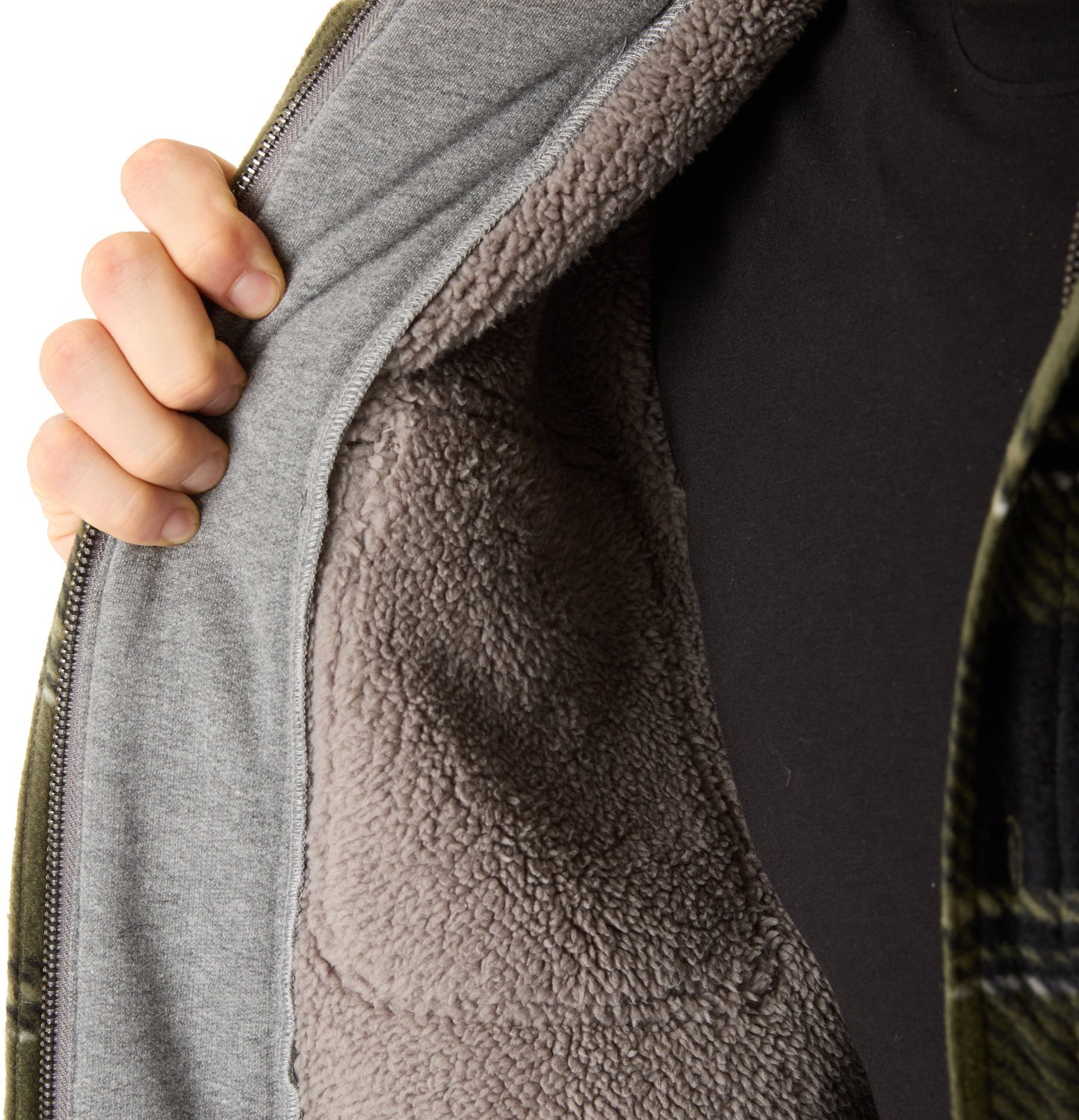 Smith's Workwear Men's Sherpa Lined Microfleece Shirt Jacket - view number 4
