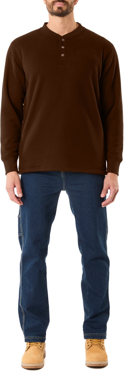 Smith's Workwear Men's Sherpa Bonded Thermal Henley Pullover Shirt - view number 5