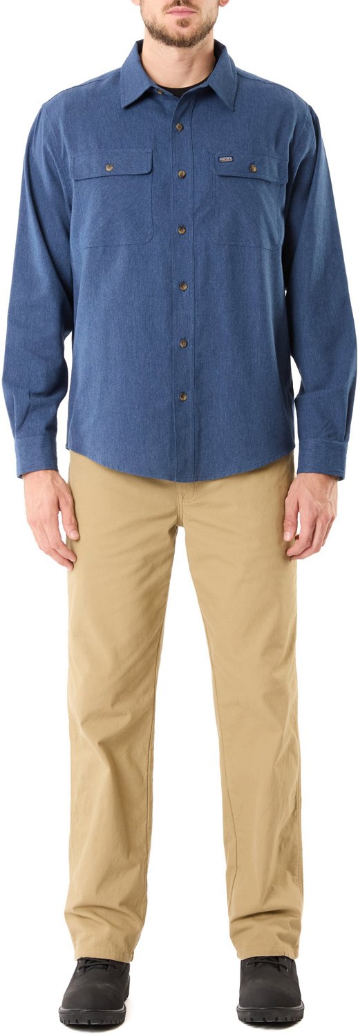 Smith's Workwear Men's 2 Pocket Solid Heather Flannel Shirt                                                                      - view number 4