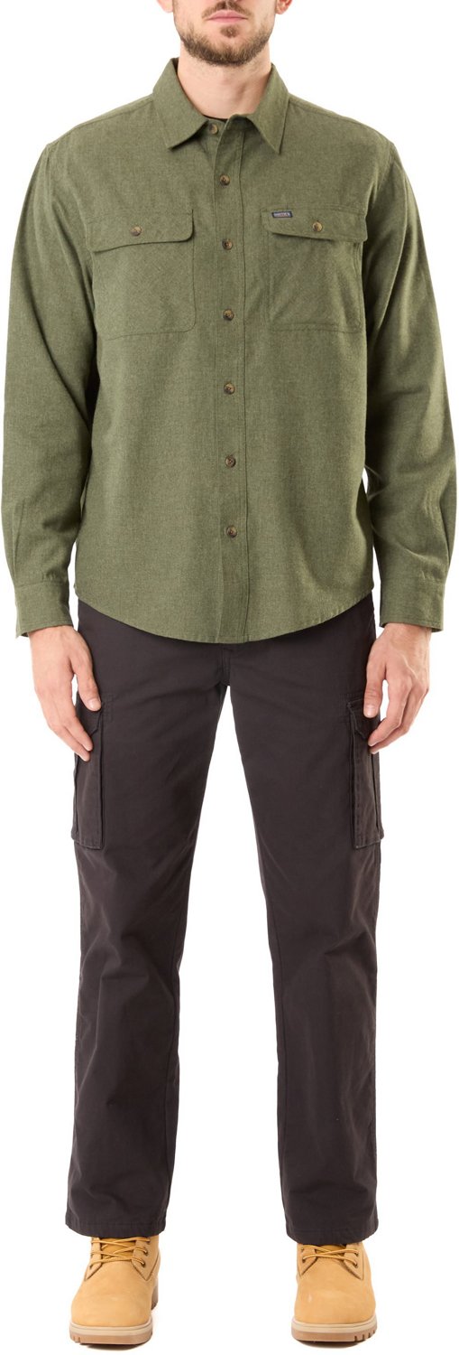 Smith's Workwear Men's 2 Pocket Solid Heather Flannel Shirt                                                                      - view number 4