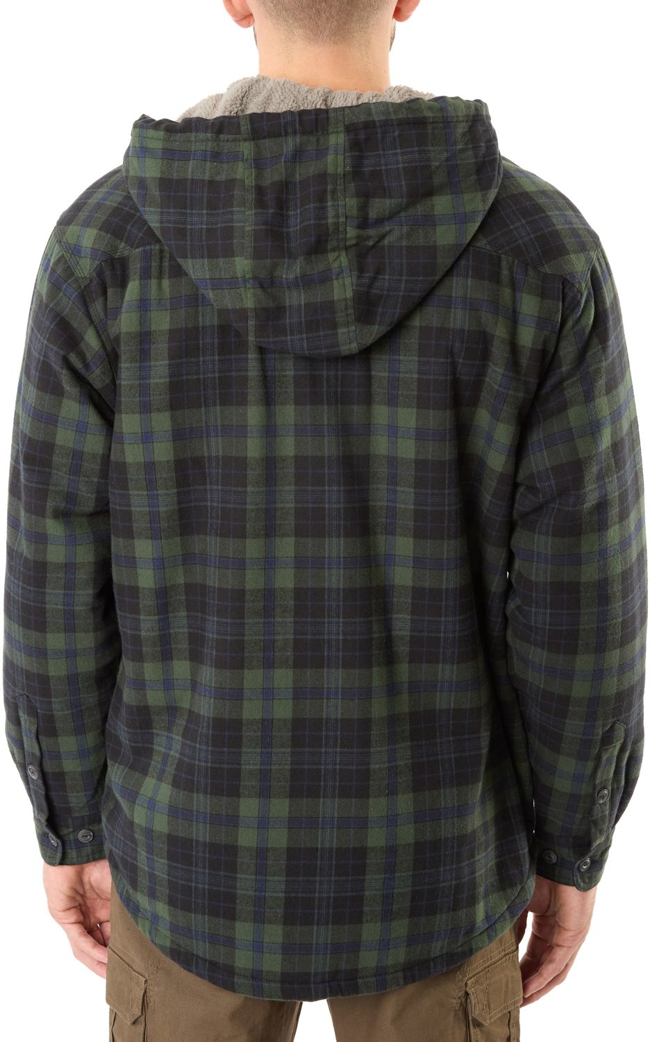 Smith's Workwear Men's SherpaLined Hooded Flannel Shirt Jacket Academy