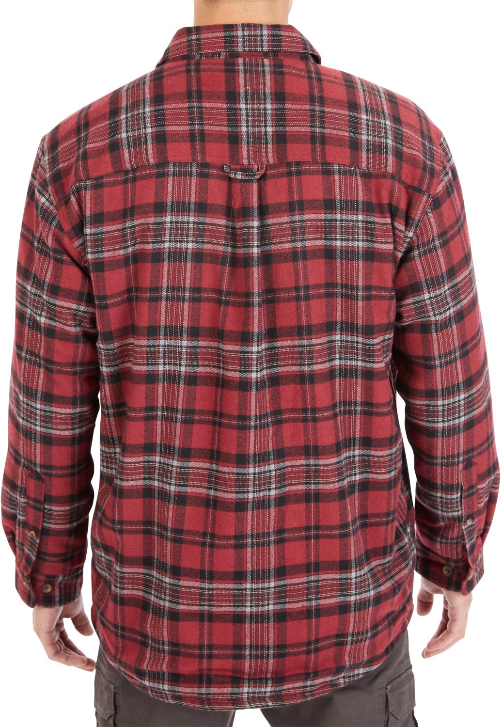 Smith's Workwear Men's Big & Tall Sherpa-Lined Flannel Shirt Jacket - view number 2
