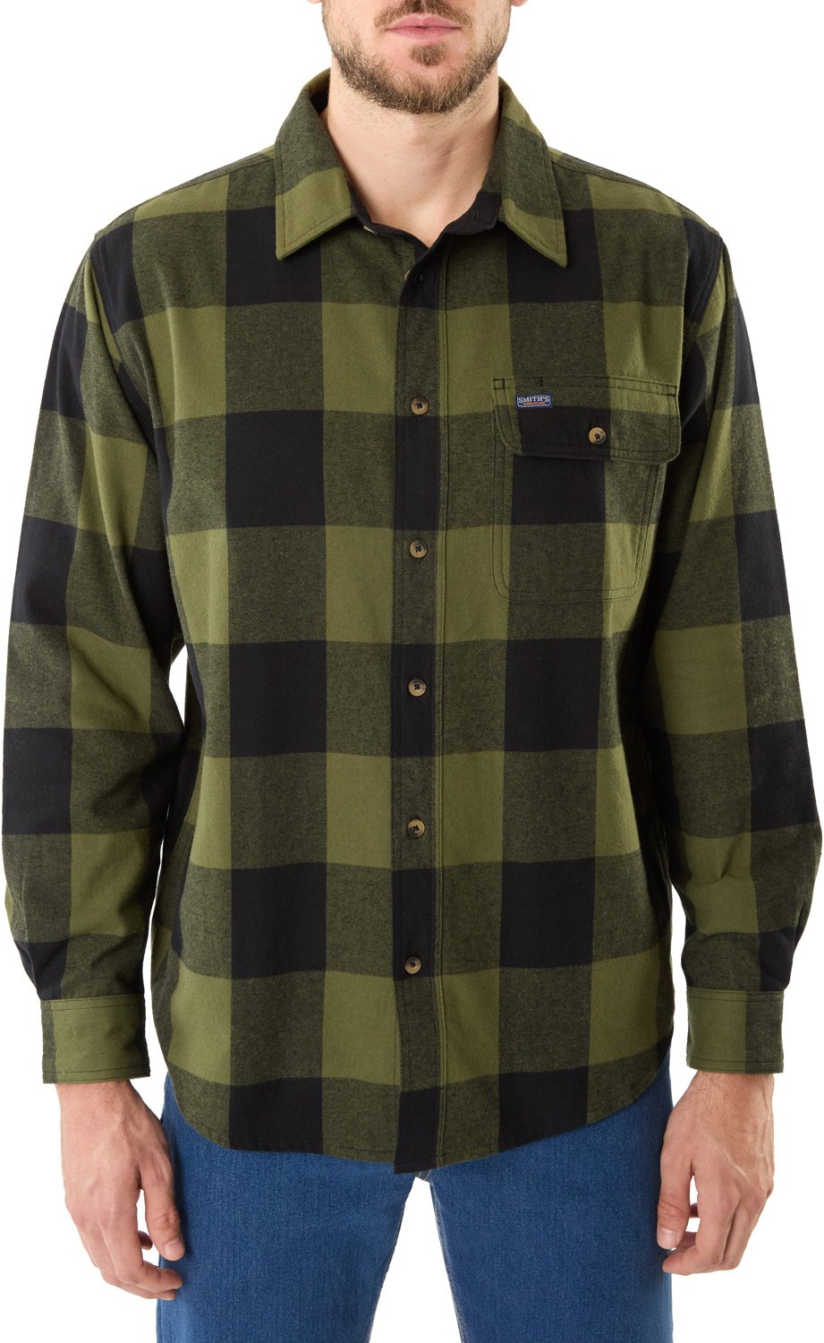 Smith's Workwear Men's Big & Tall Pocket Flannel Shirt                                                                           - view number 1