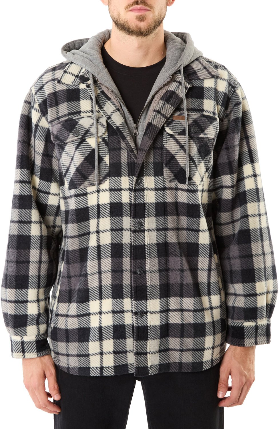 Smith's Workwear Men's Sherpa Lined Microfleece Shirt Jacket