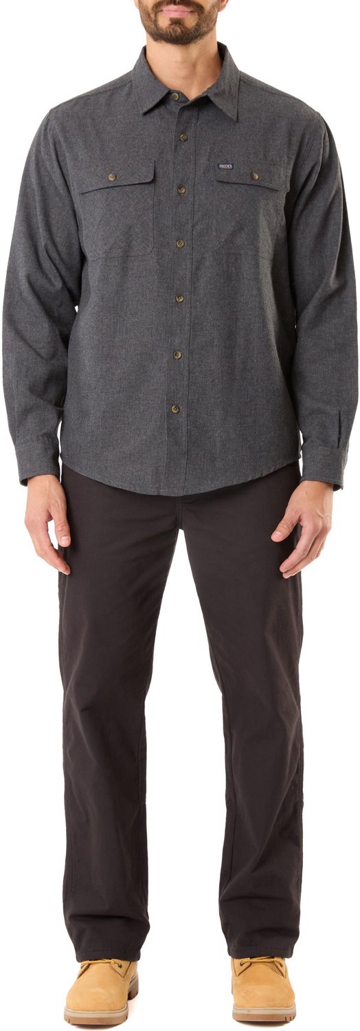 Smith's Workwear Men's 2 Pocket Solid Heather Flannel Shirt                                                                      - view number 4